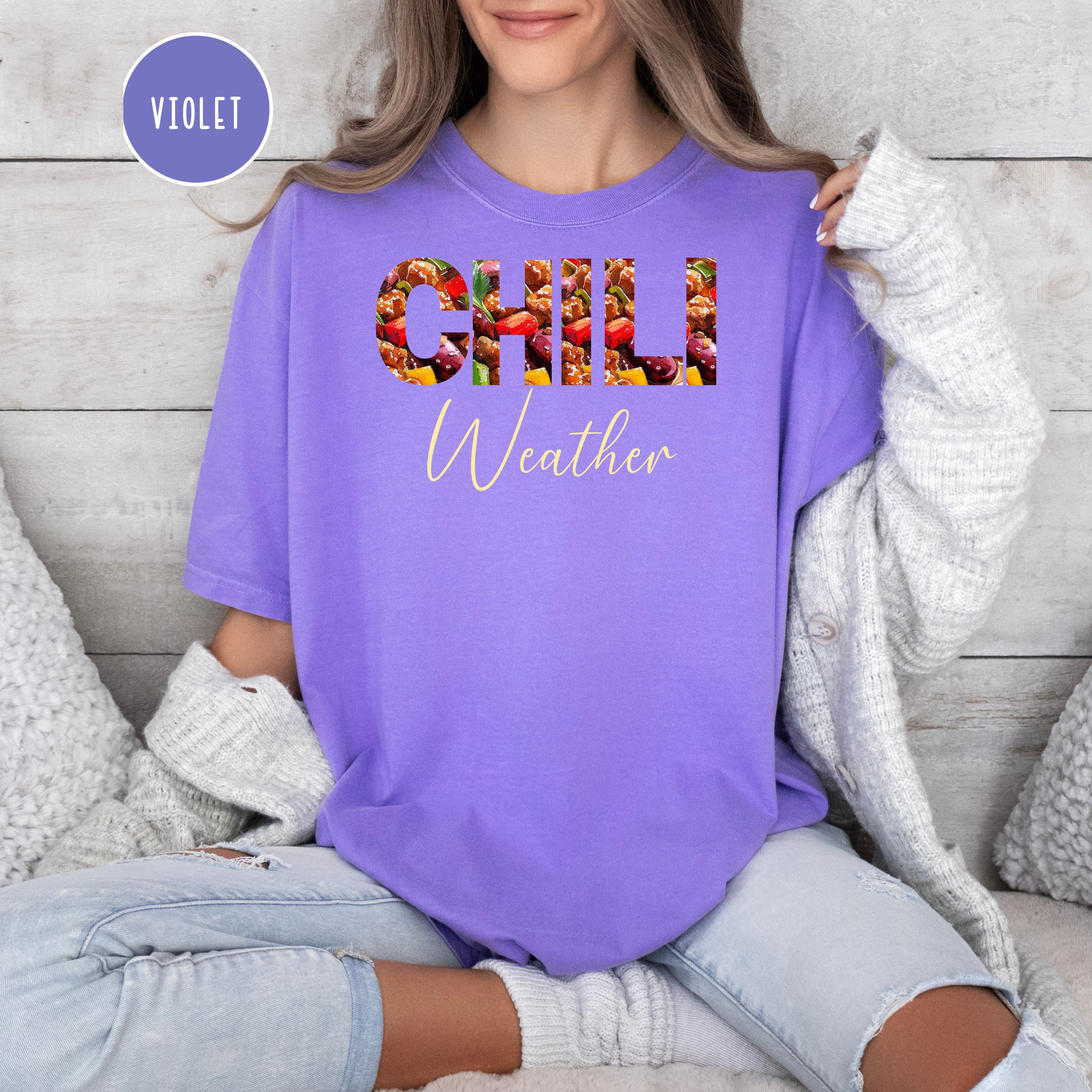 Chili Weather Comfort Colors Tee Shirt Gift for Chili Lovers
