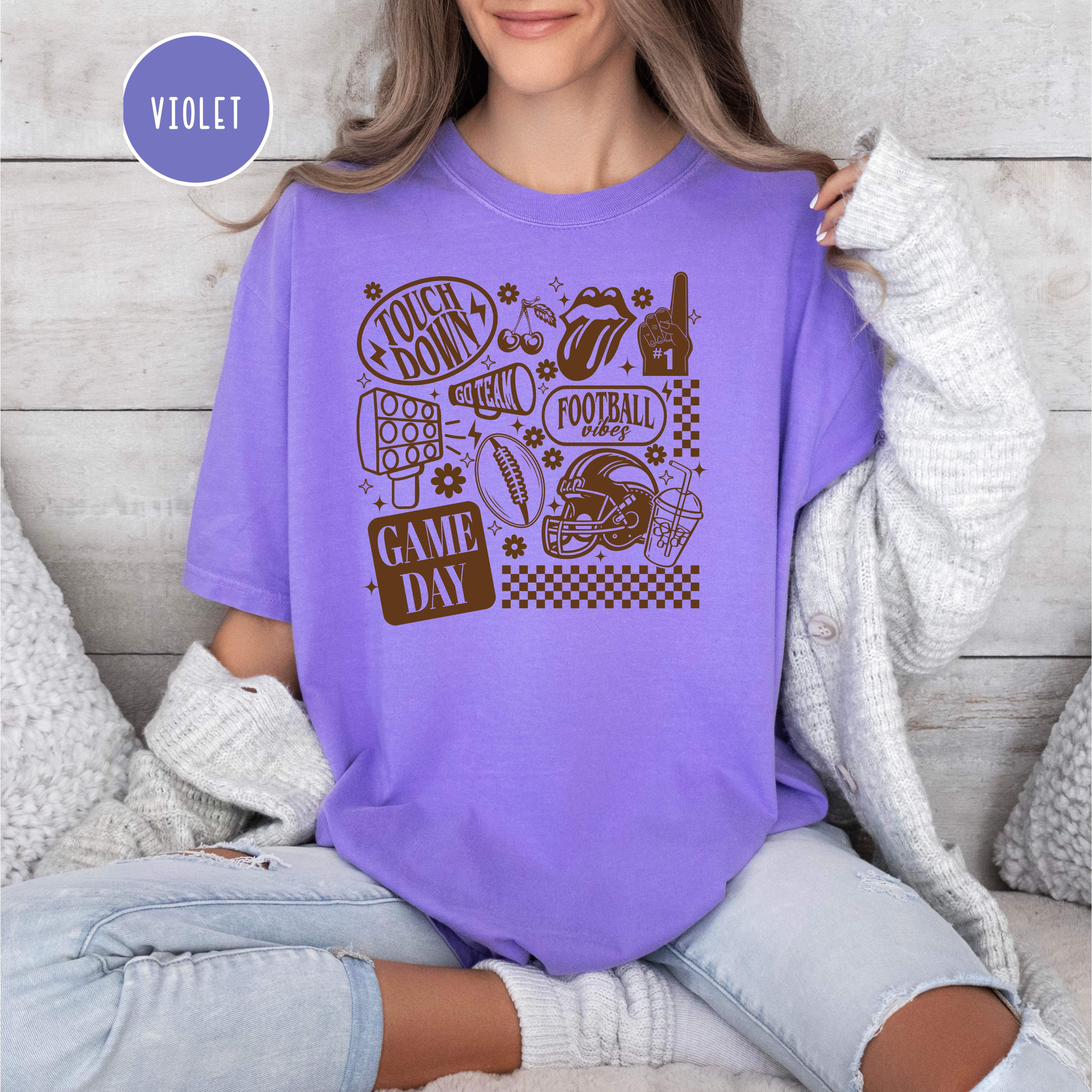 Football Comfort Colors Game Day Shirts