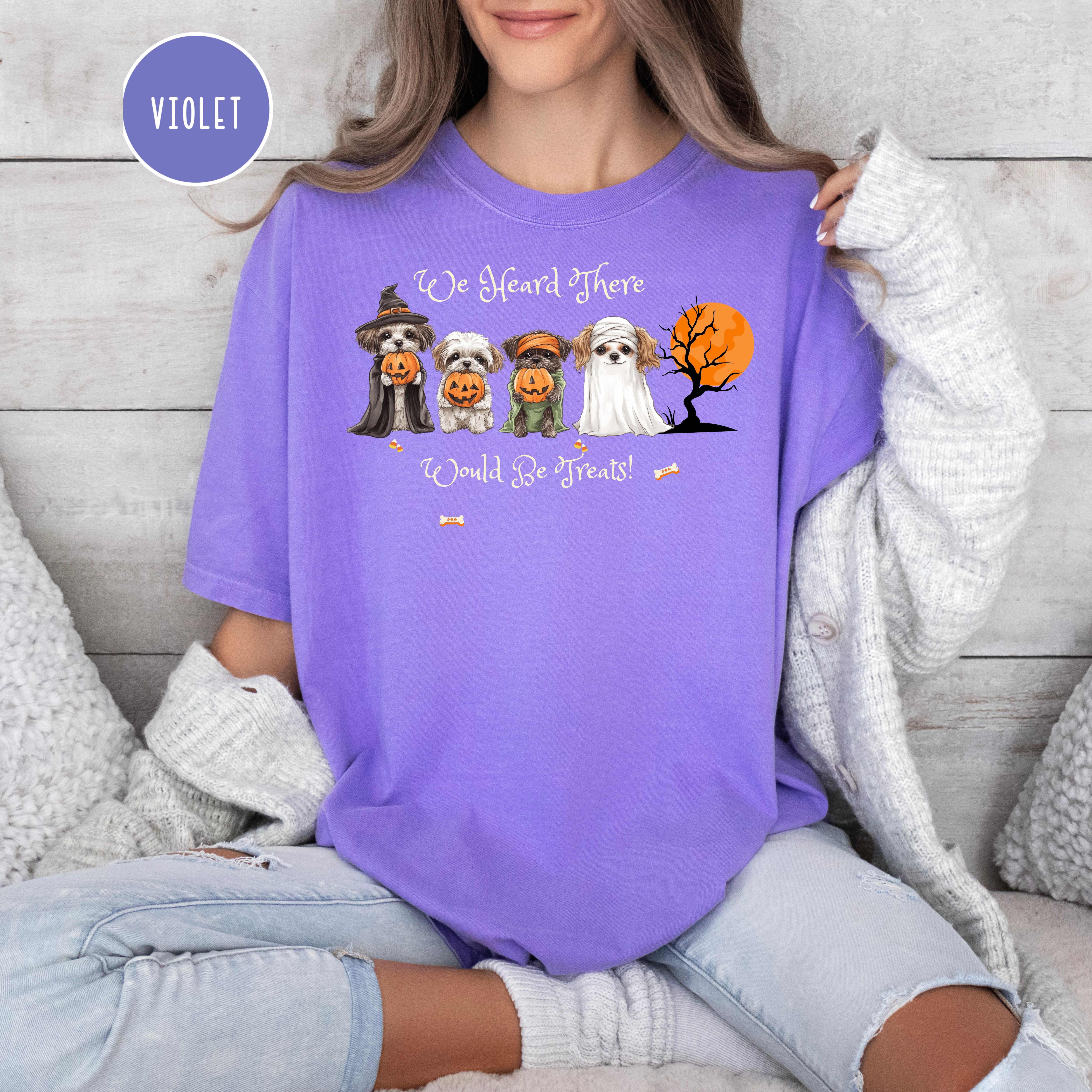 Dog Lover Comfort Colors Halloween Tee Shirt for Dog Mama