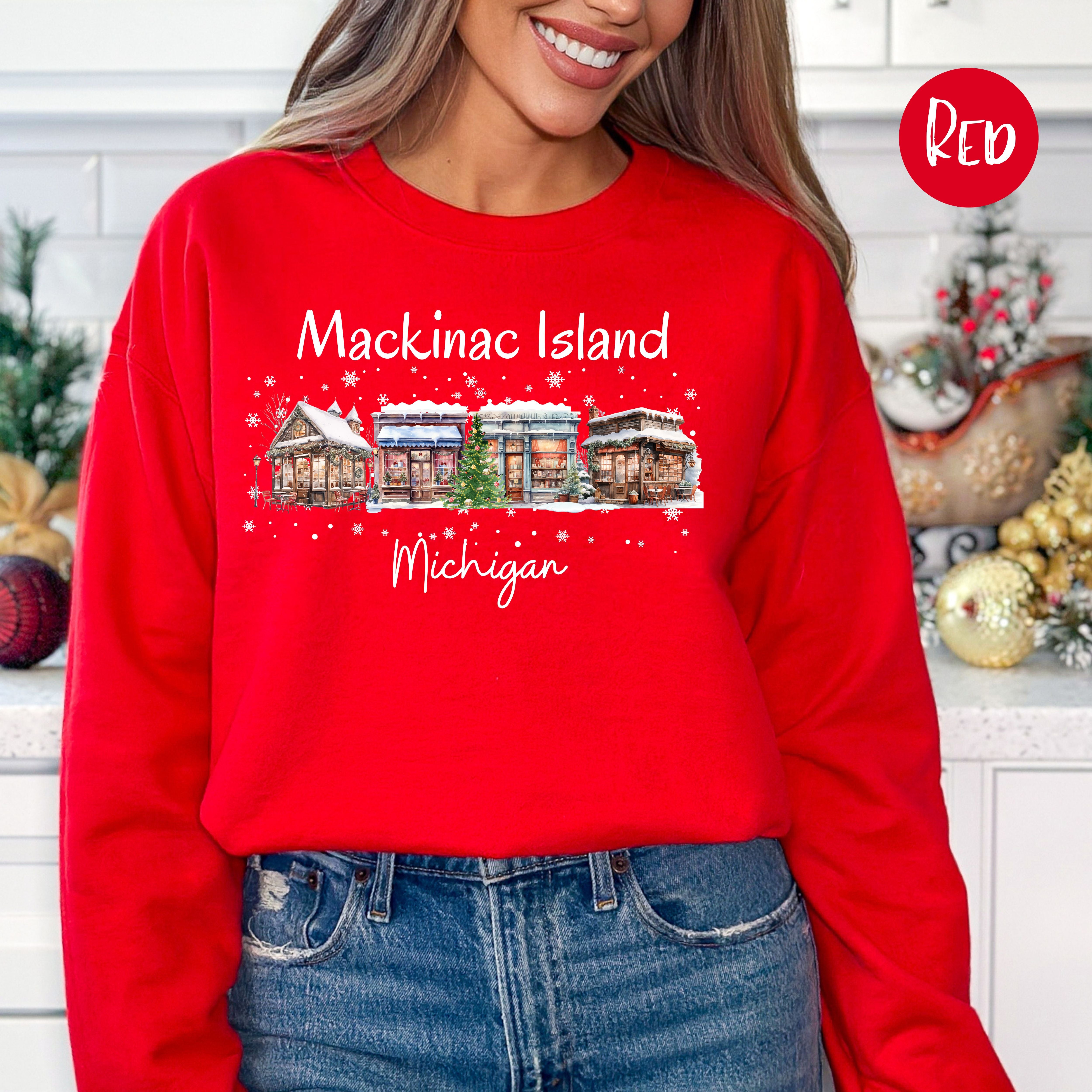 Mackinac Island Wisconsin Winter Sweatshirt