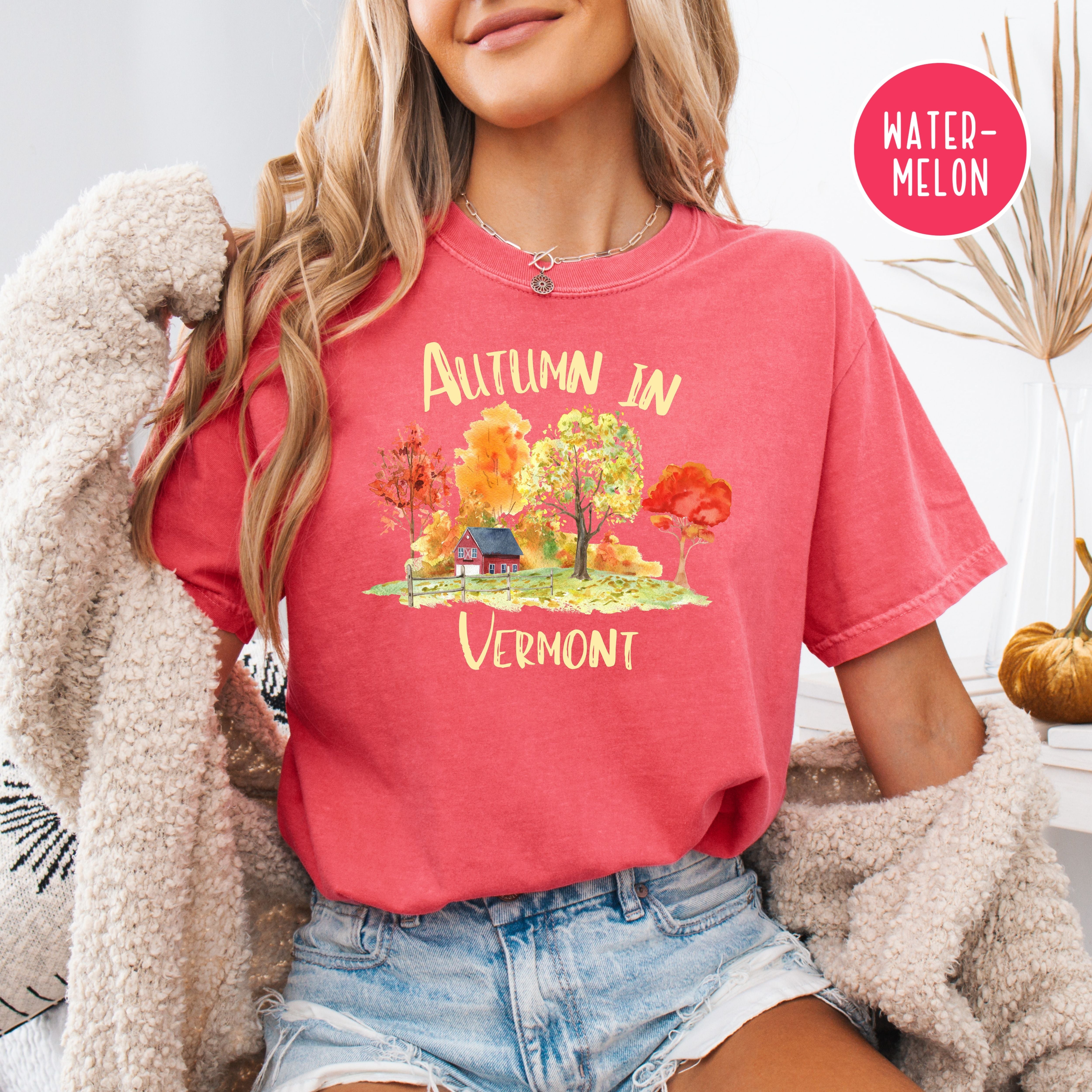 Autumn in Vermont Beautiful Fall Colors Comfort Colors Tee