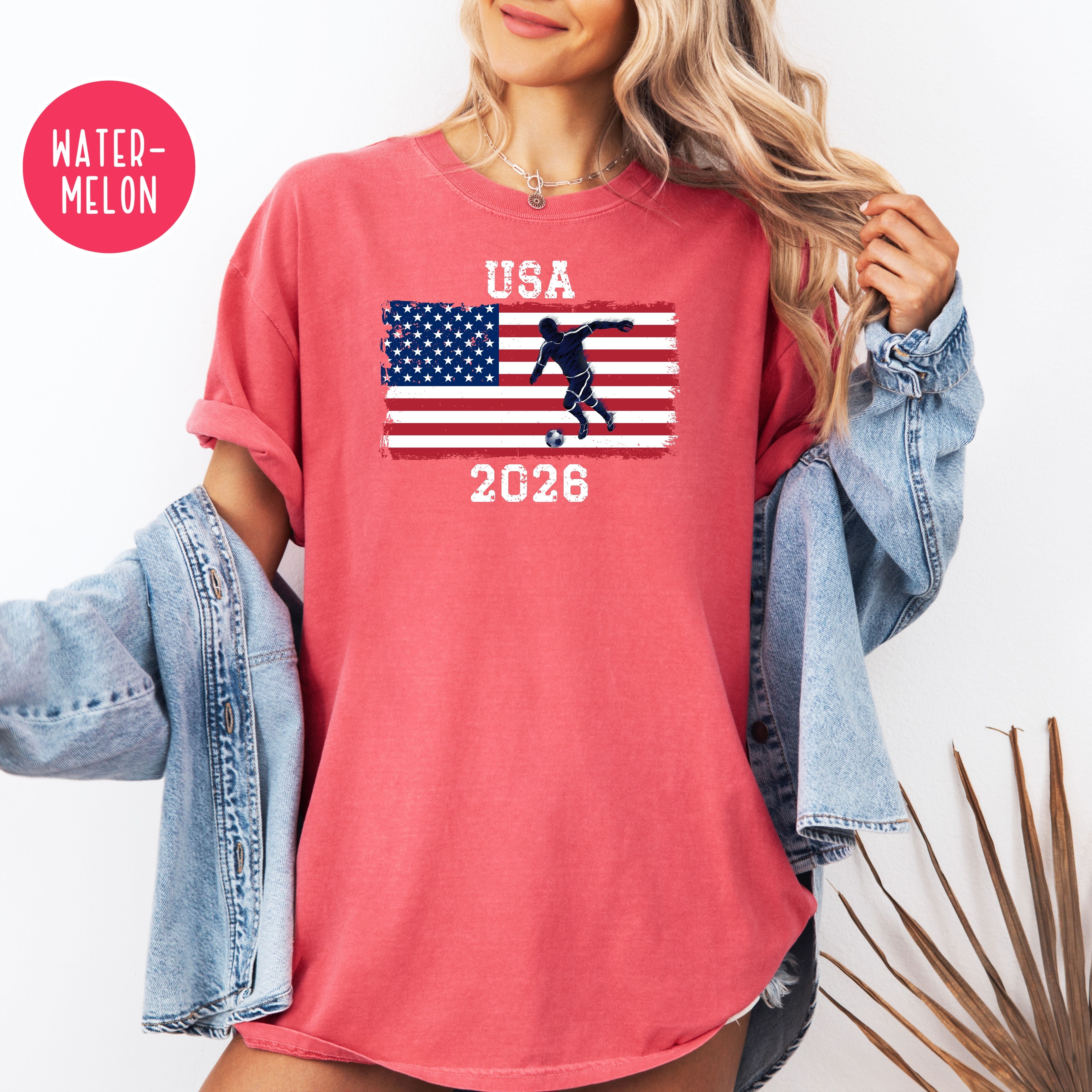 Soccer USA 2026 Comfort Colors T-Shirt Gift for Soccer Fan