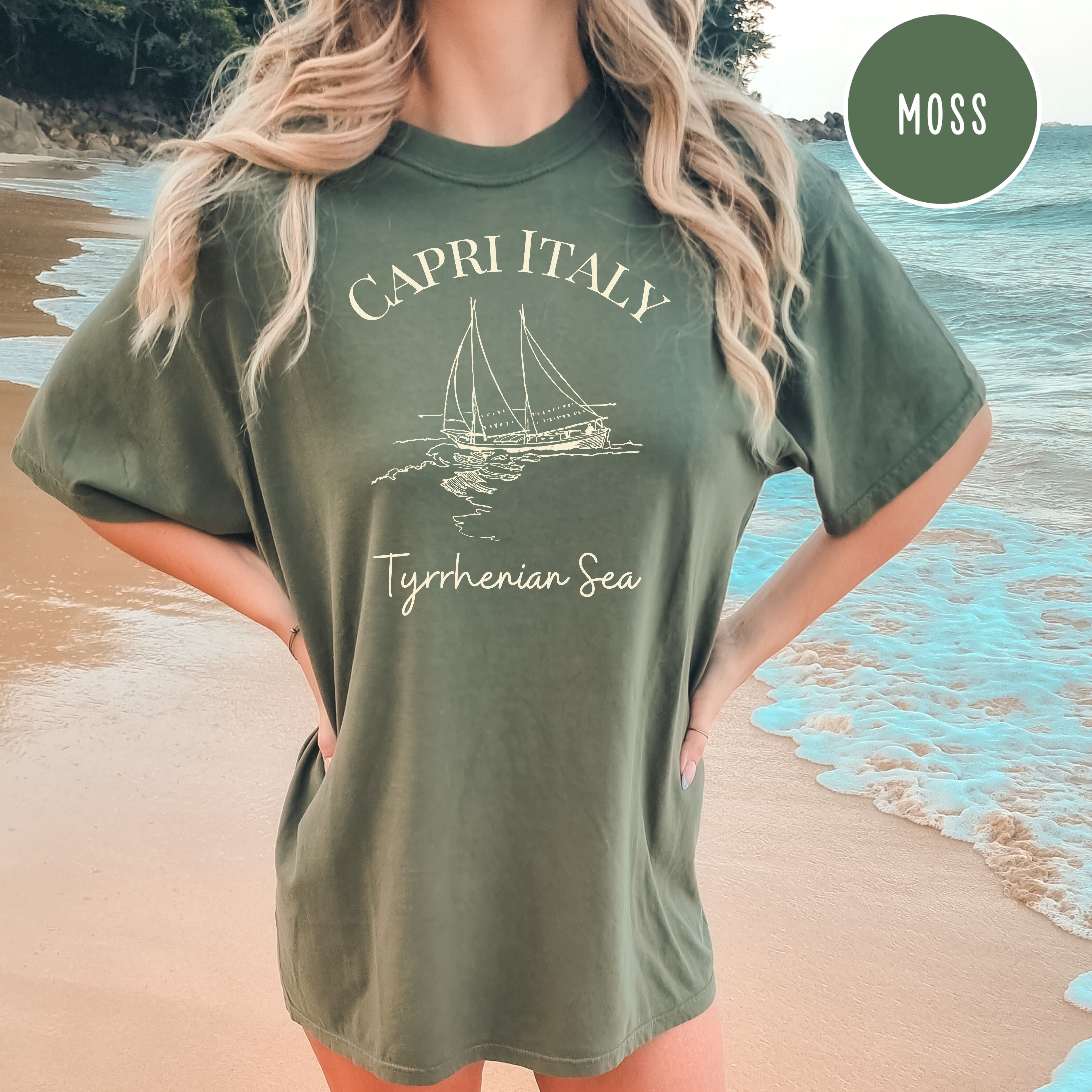Capri Italy Comfort Colors Gift Tee for Italy Lover