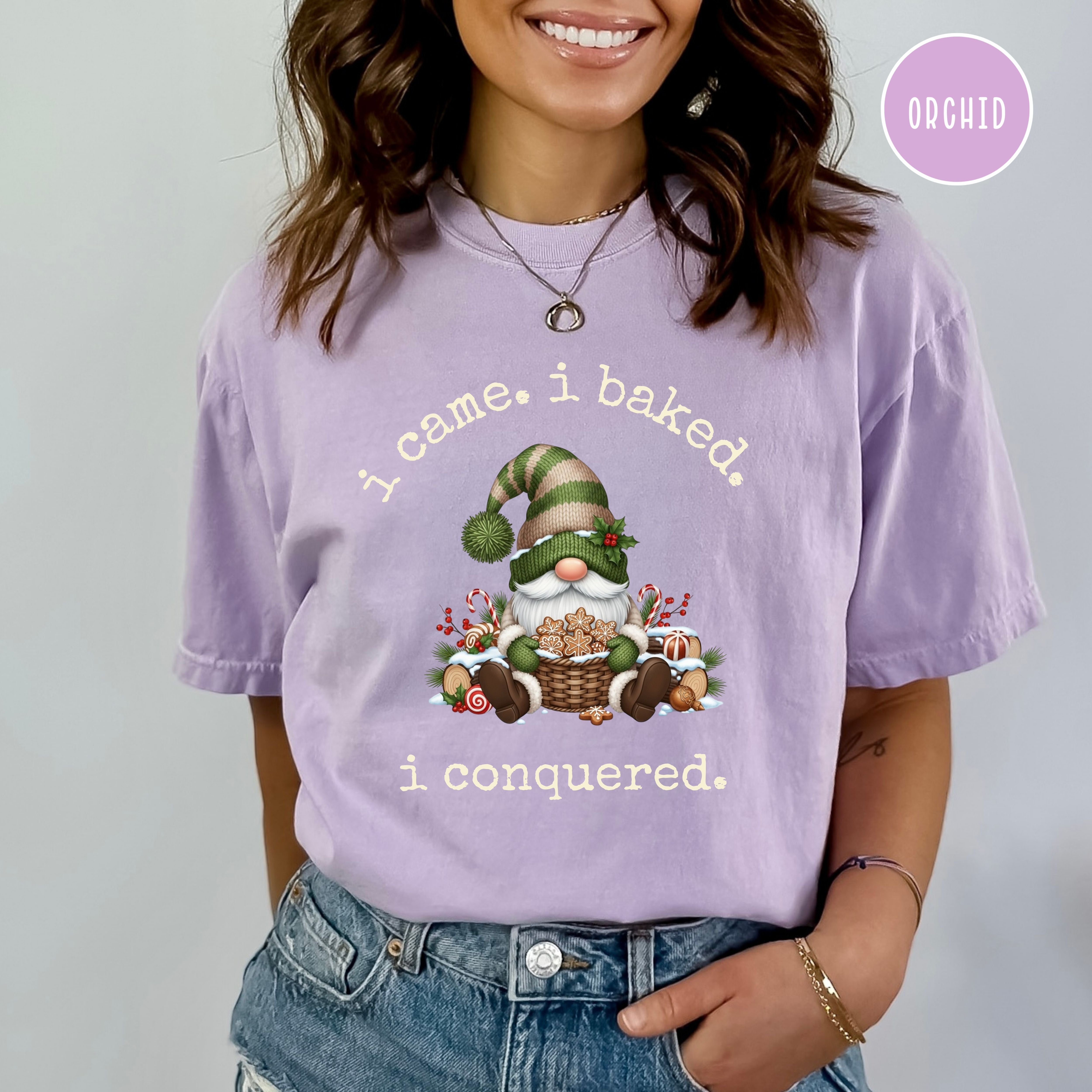 Funny Gnome Lover Comfort Colors Unisex Baker Christmas Gift Tee Shirt