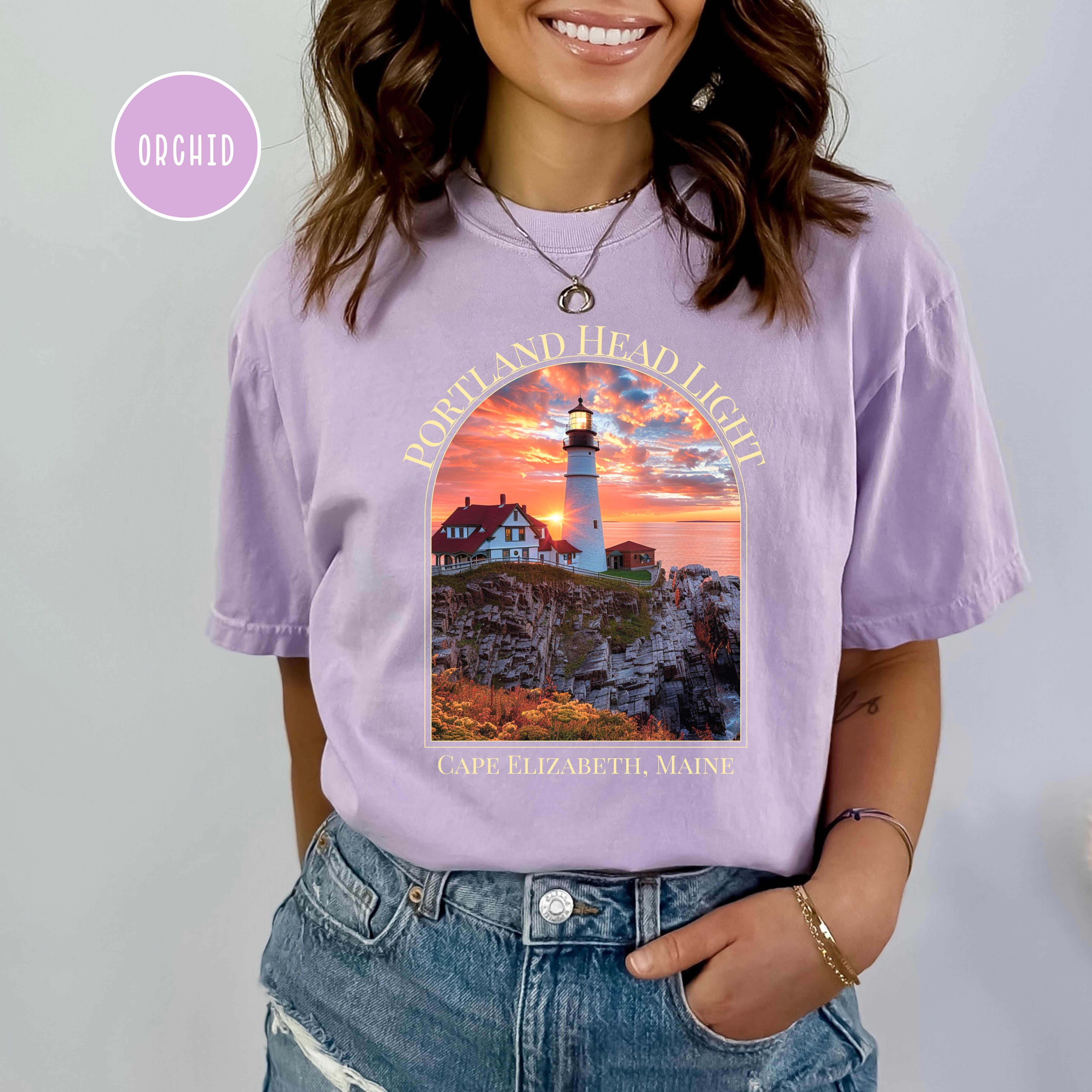 Portland Head Light Cape Elizabeth Maine Comfort Colors® Tee