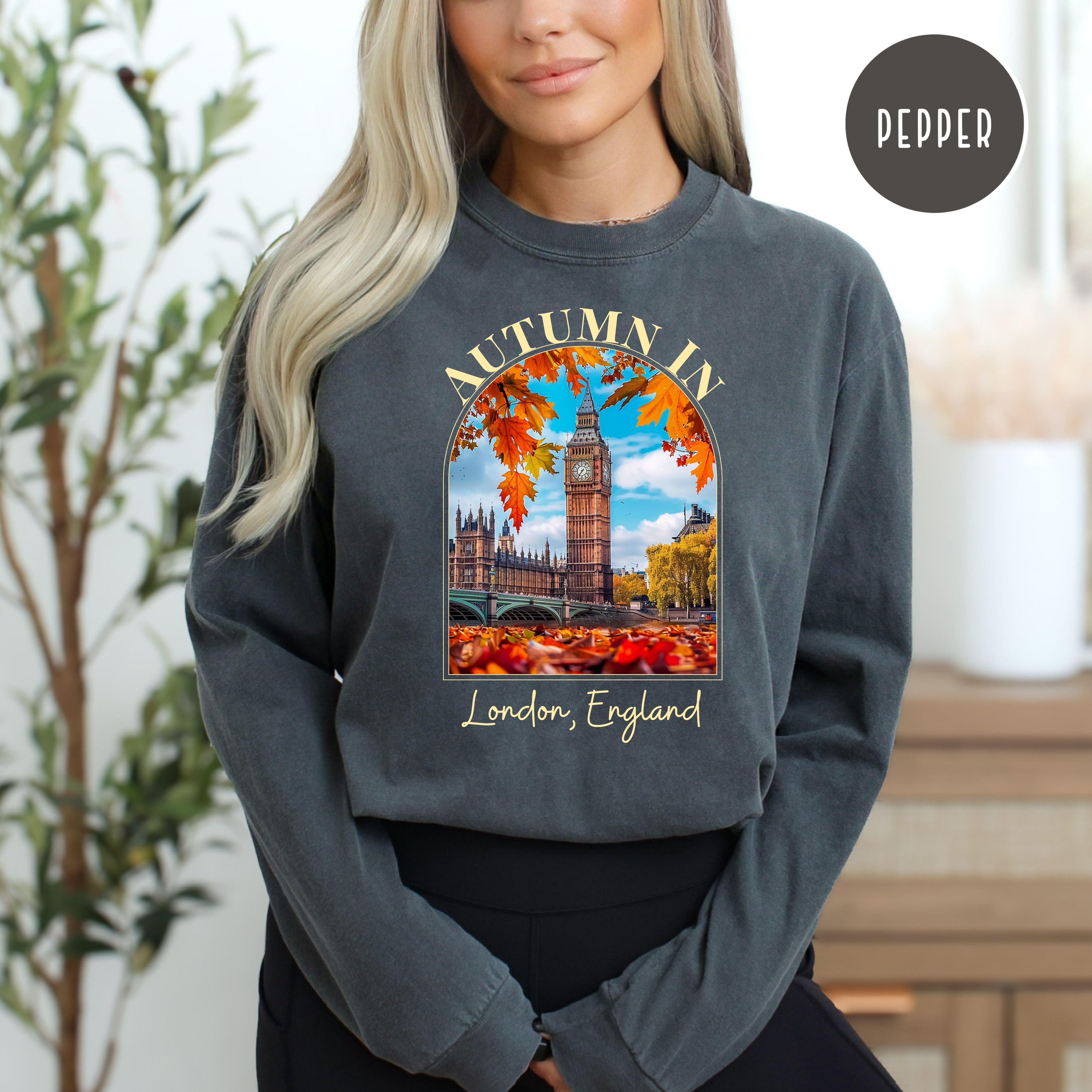 Autumn in London Comfort Colors® Long Sleeve Tee
