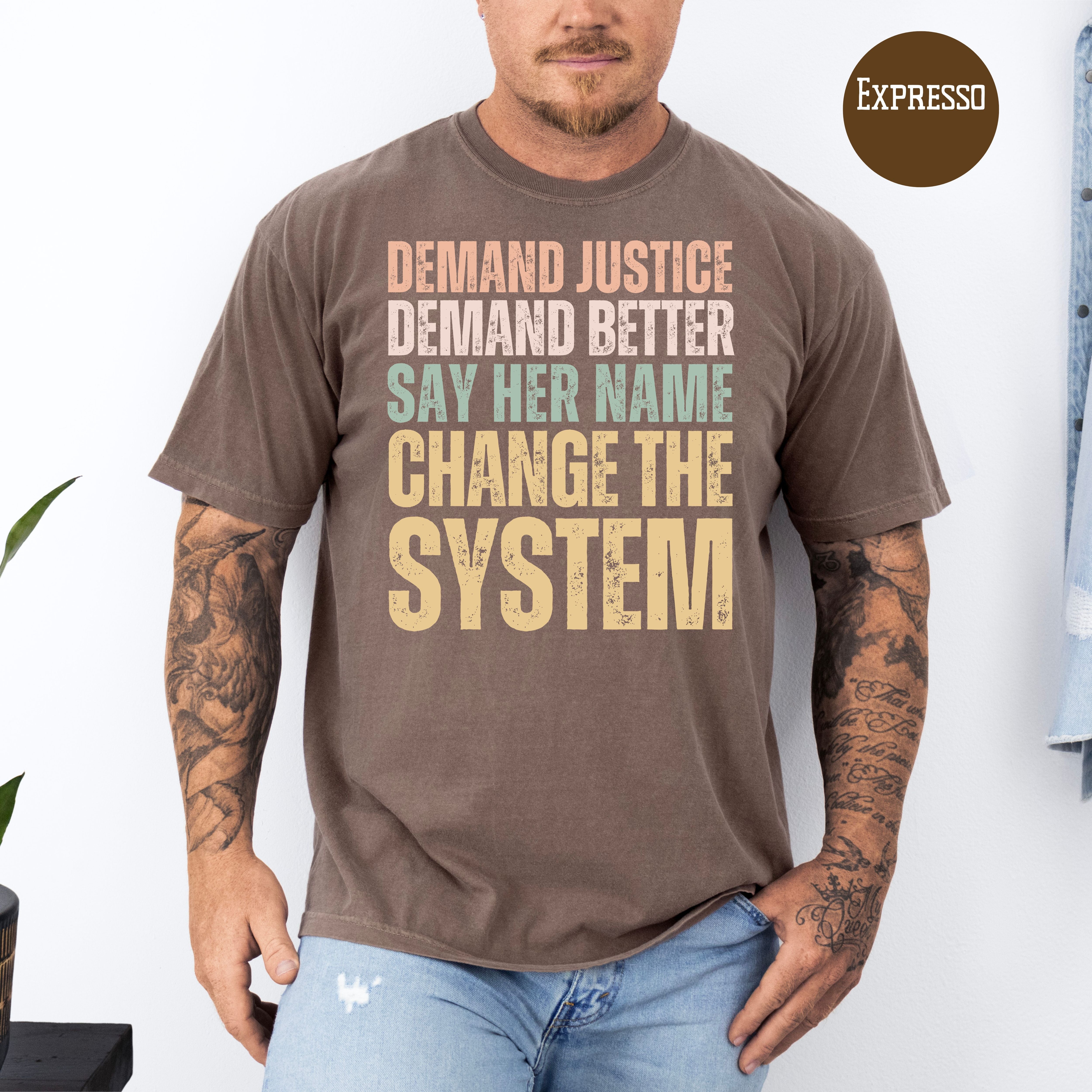 Demand Justice Unisex Anti Ice Comfort Colors T-Shirt, Protest Shirt