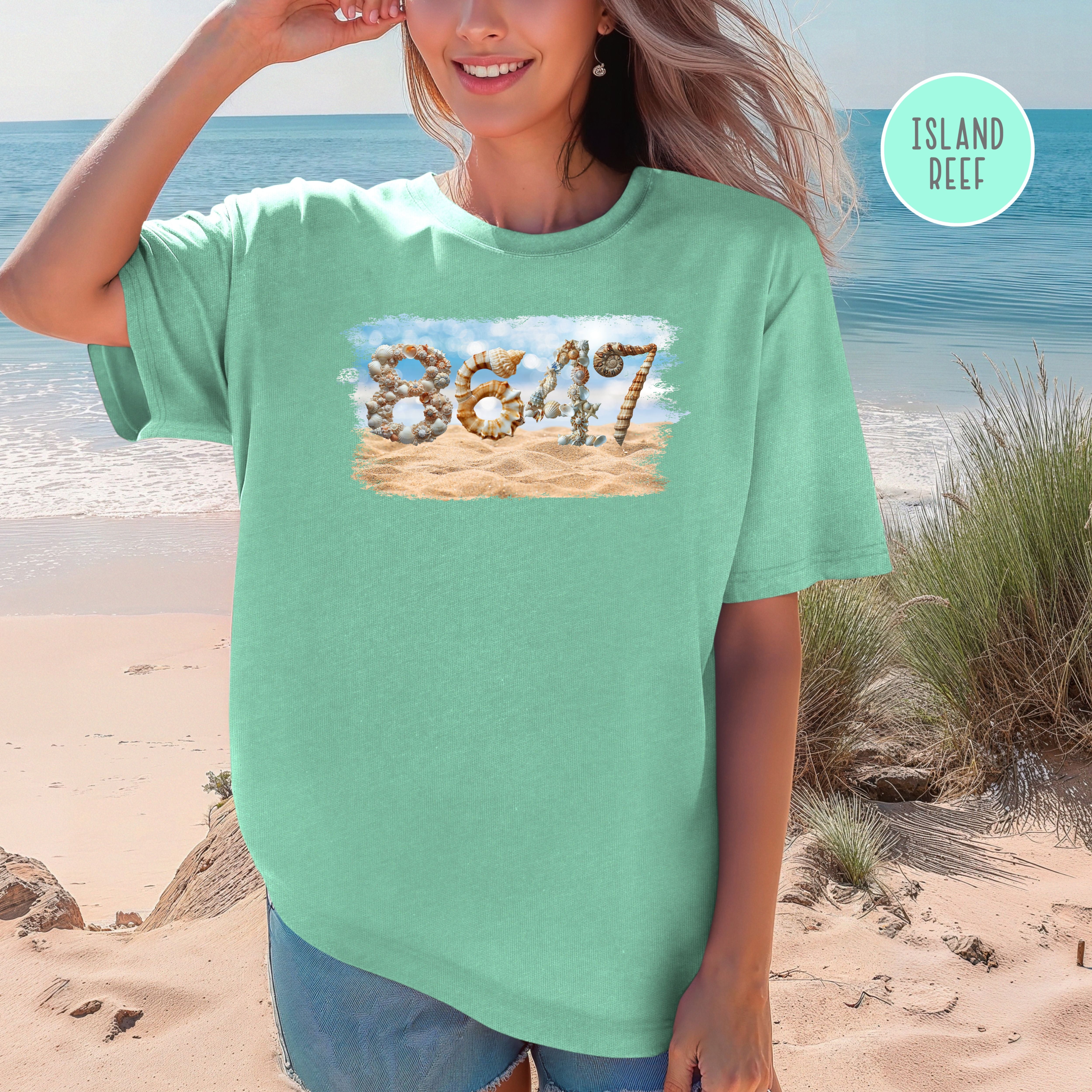 Subtle Anti Trump 8647 Seashells at the Beach Comfort Colors Tee