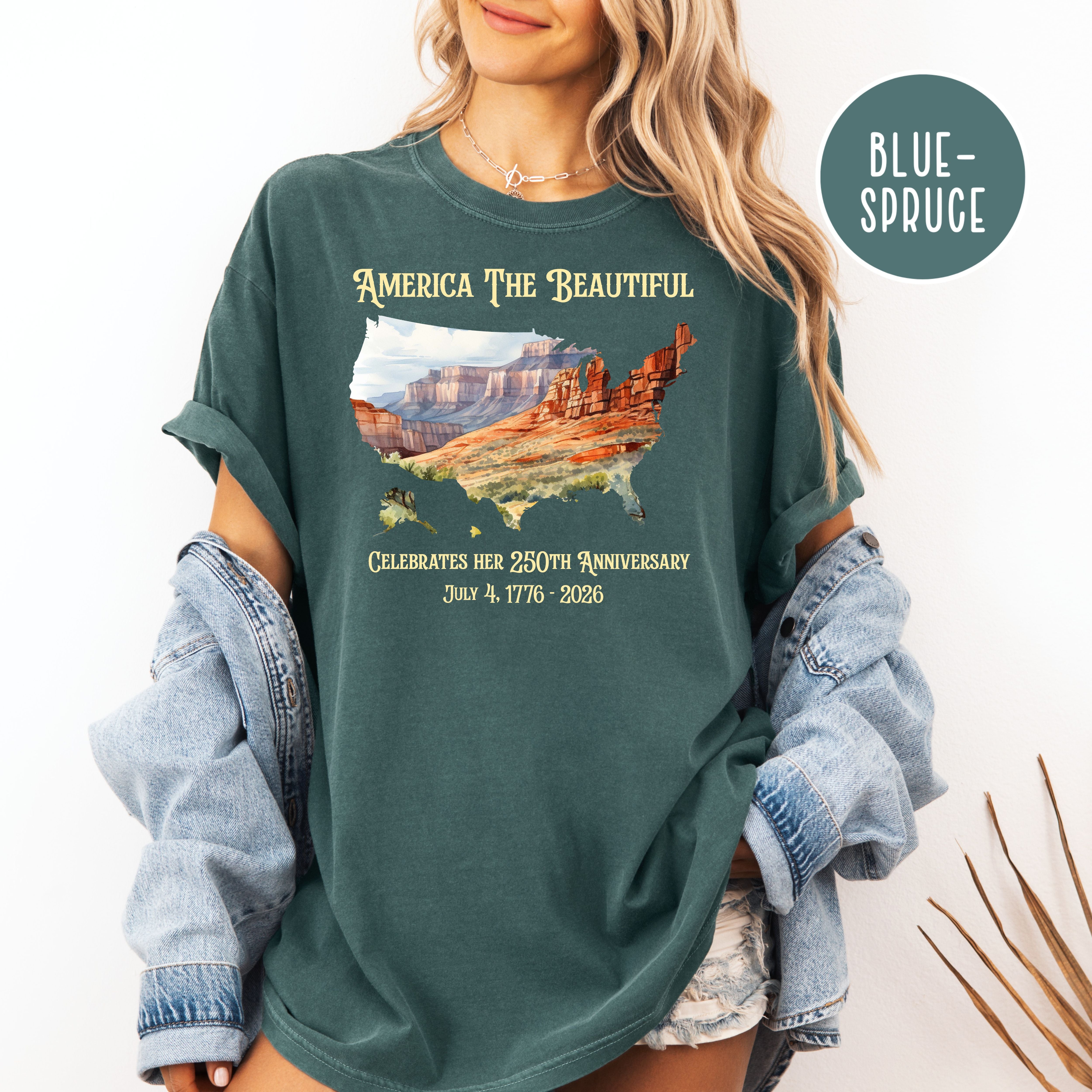 America The Beautiful 250th Anniversary Comfort Colors T-Shirt