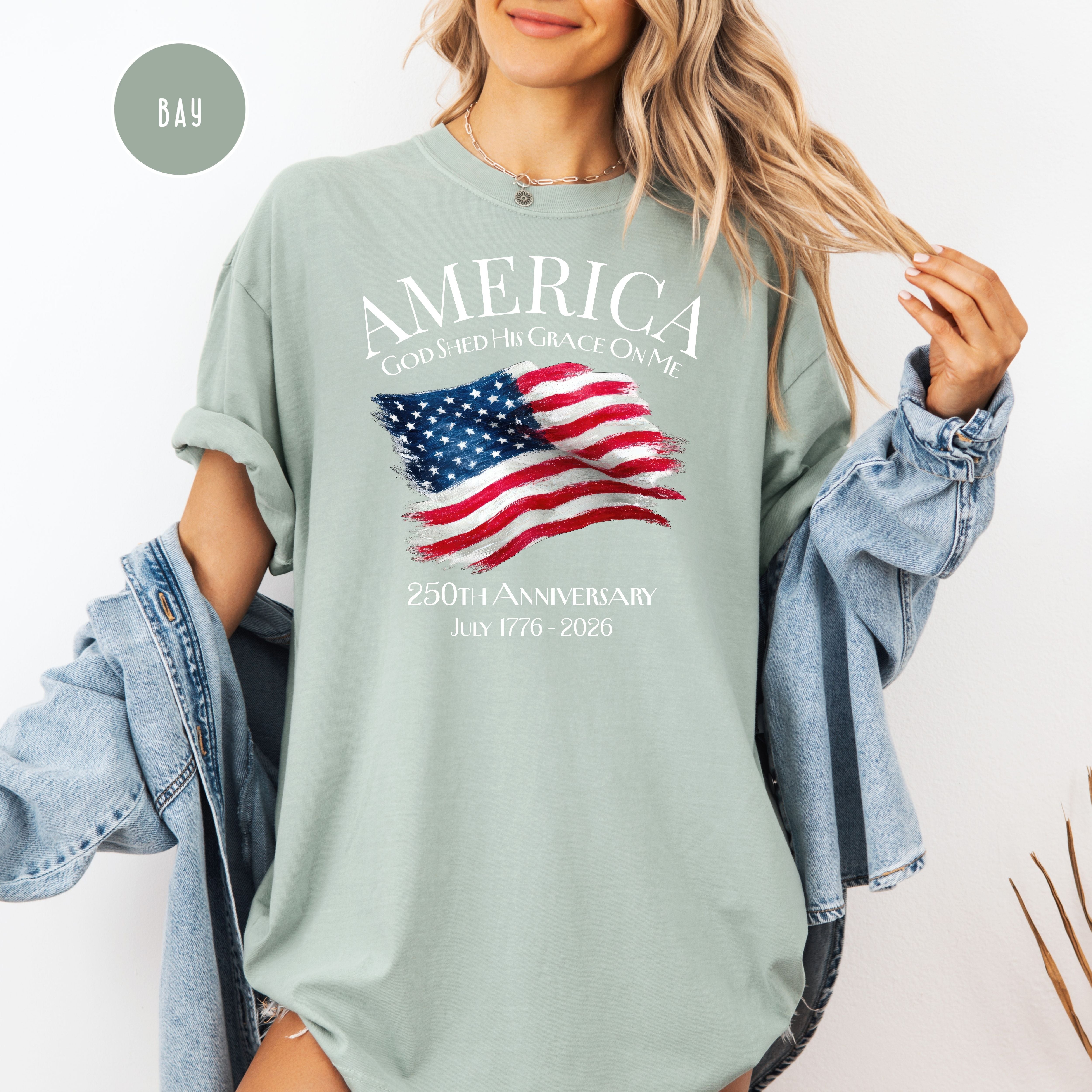America 250th Anniversary Patriotic Unisex Comfort Colors T-Shirt, 4th of July Shirt, Fourth of July Shirt, USA Patriotic Shirt