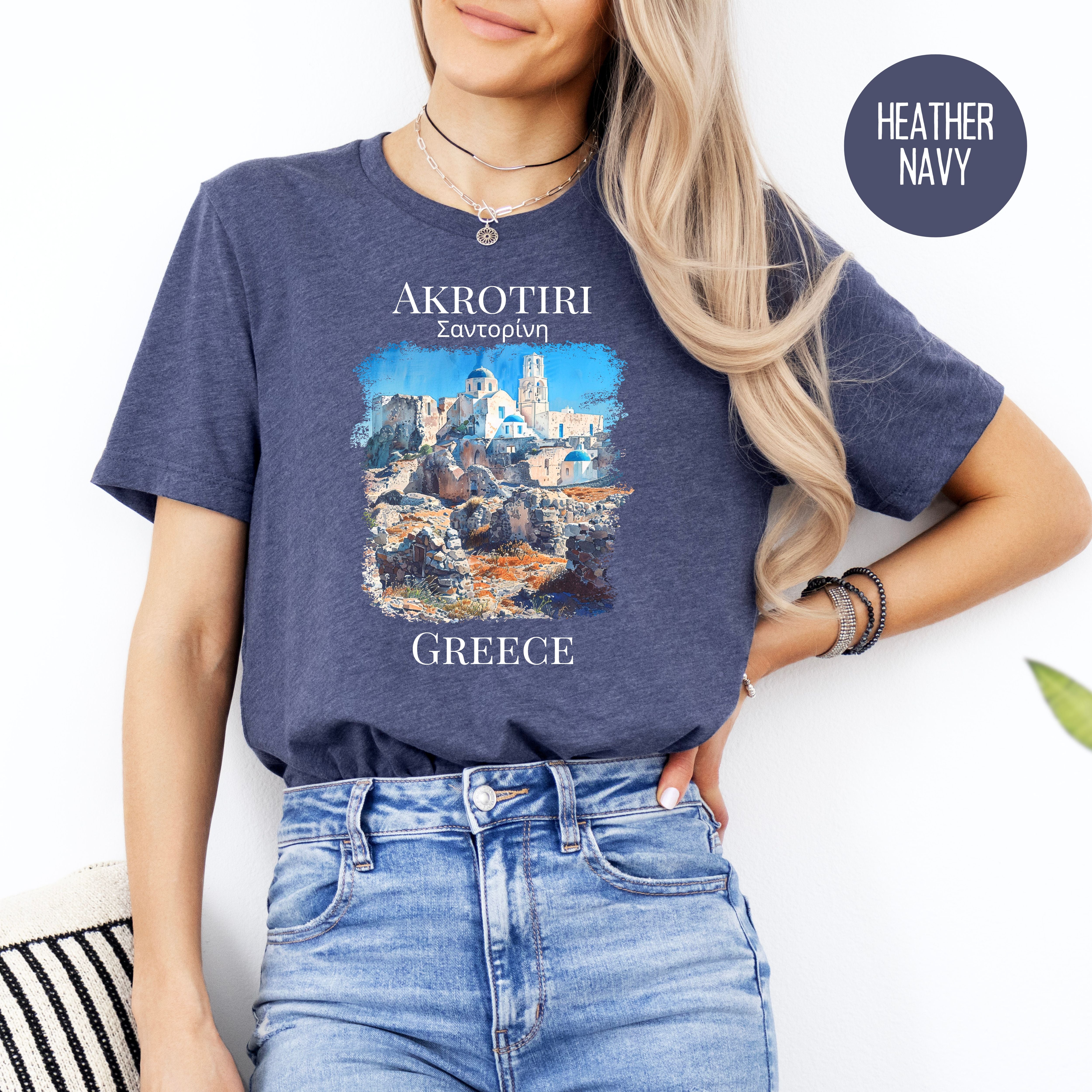 Akrotiri Ancient Ruins Santorini Greece Soft-Style Adult Unisex Tee