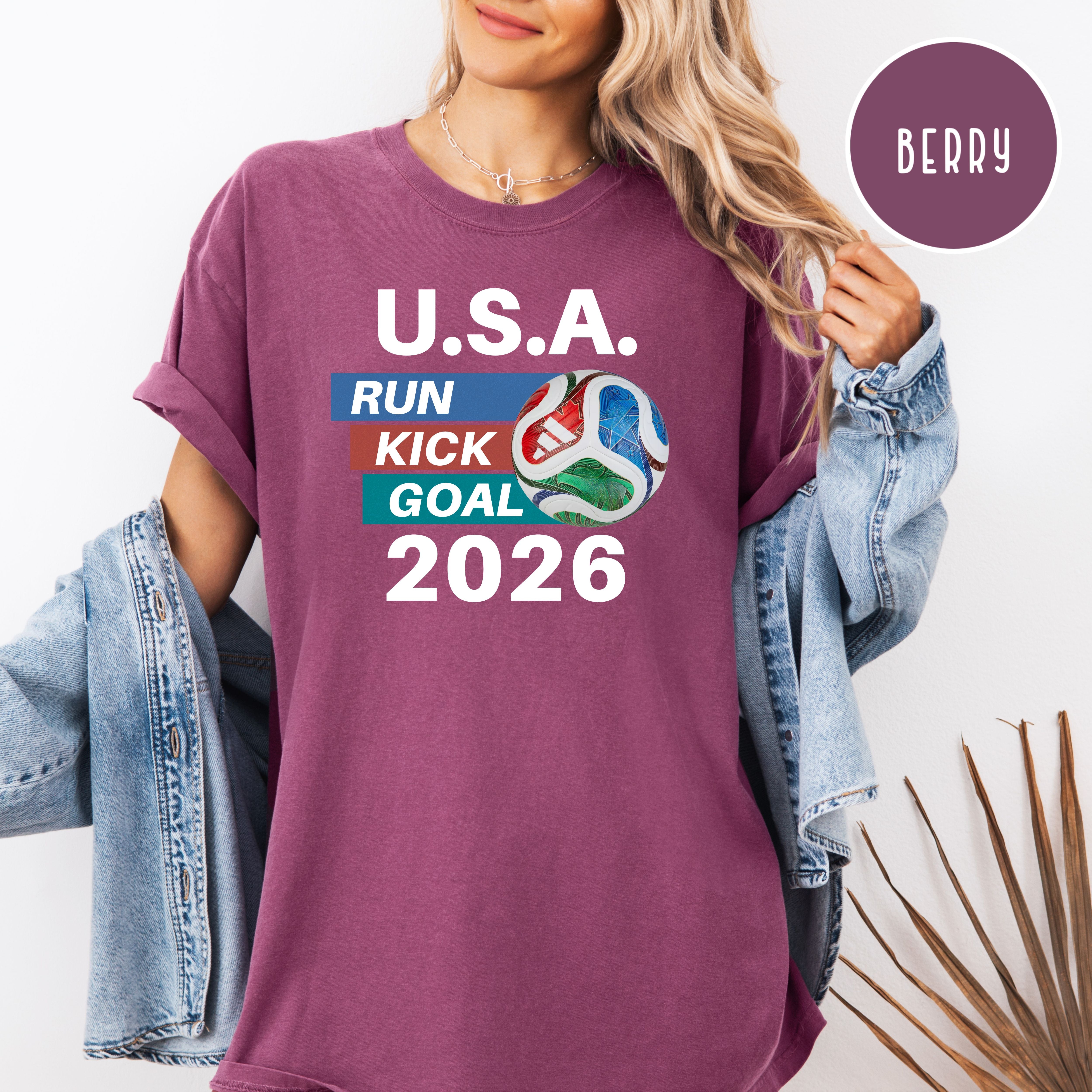 Soccer 2026 Comfort Colors T-Shirt, Soccer USA, Soccer Fan Gift Shirt