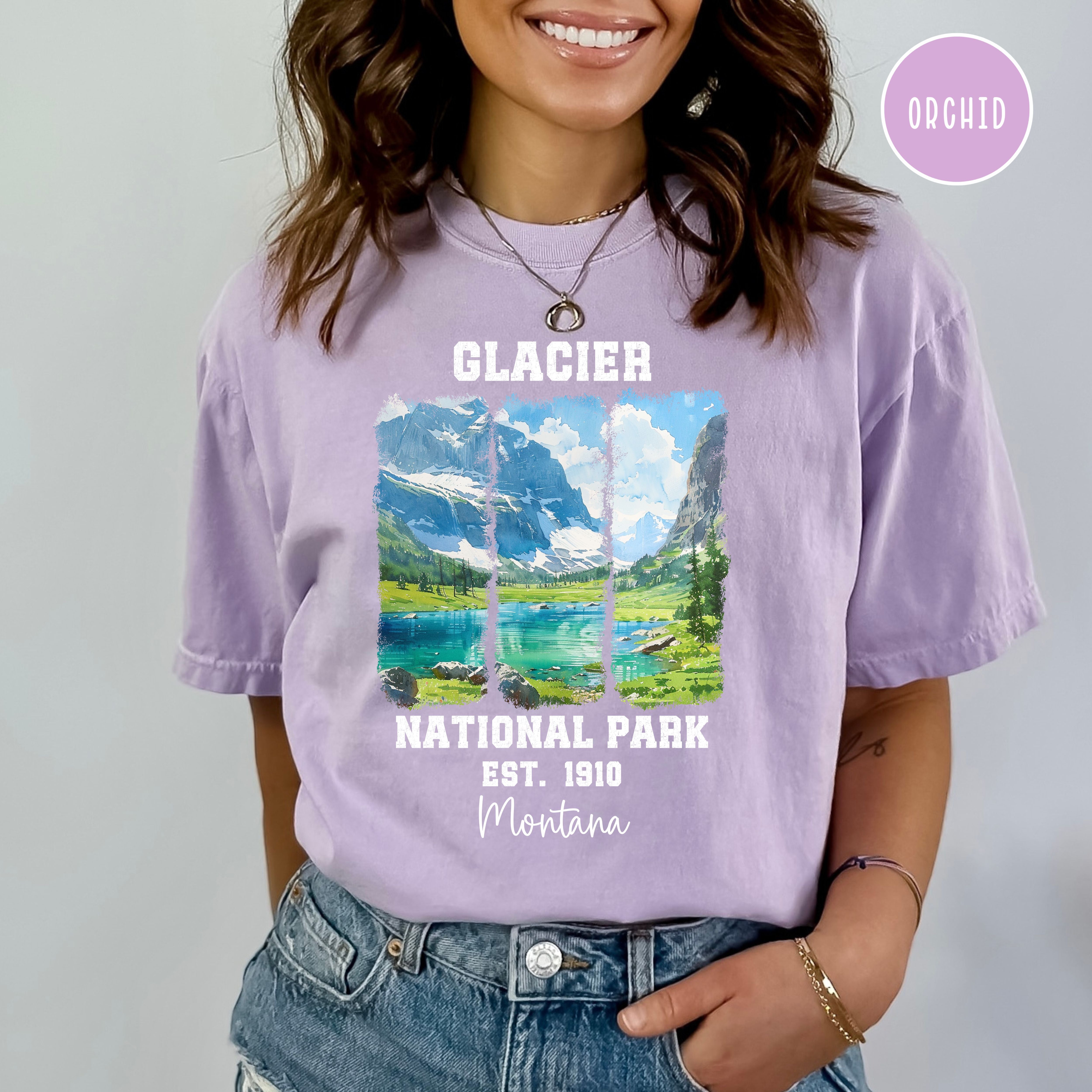 Glacier National Park Montana Comfort Colors Tee