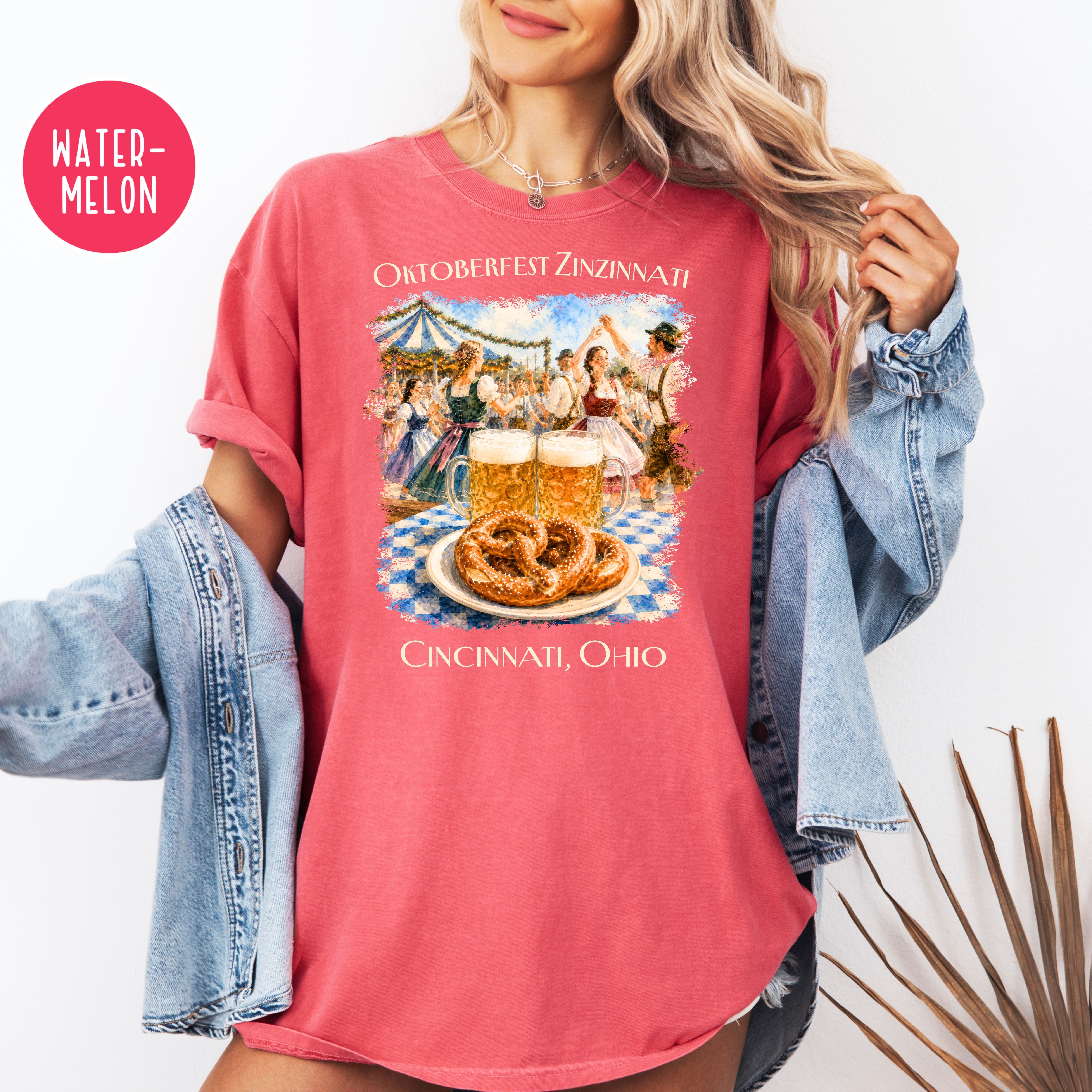 Cincinnati Oktoberfest Celebration Unisex Comfort Colors TShirt, Oktoberfest Zinzinnati Ohio Shirt, Octoberfest Shirt, Cincinnati Gift Shirt