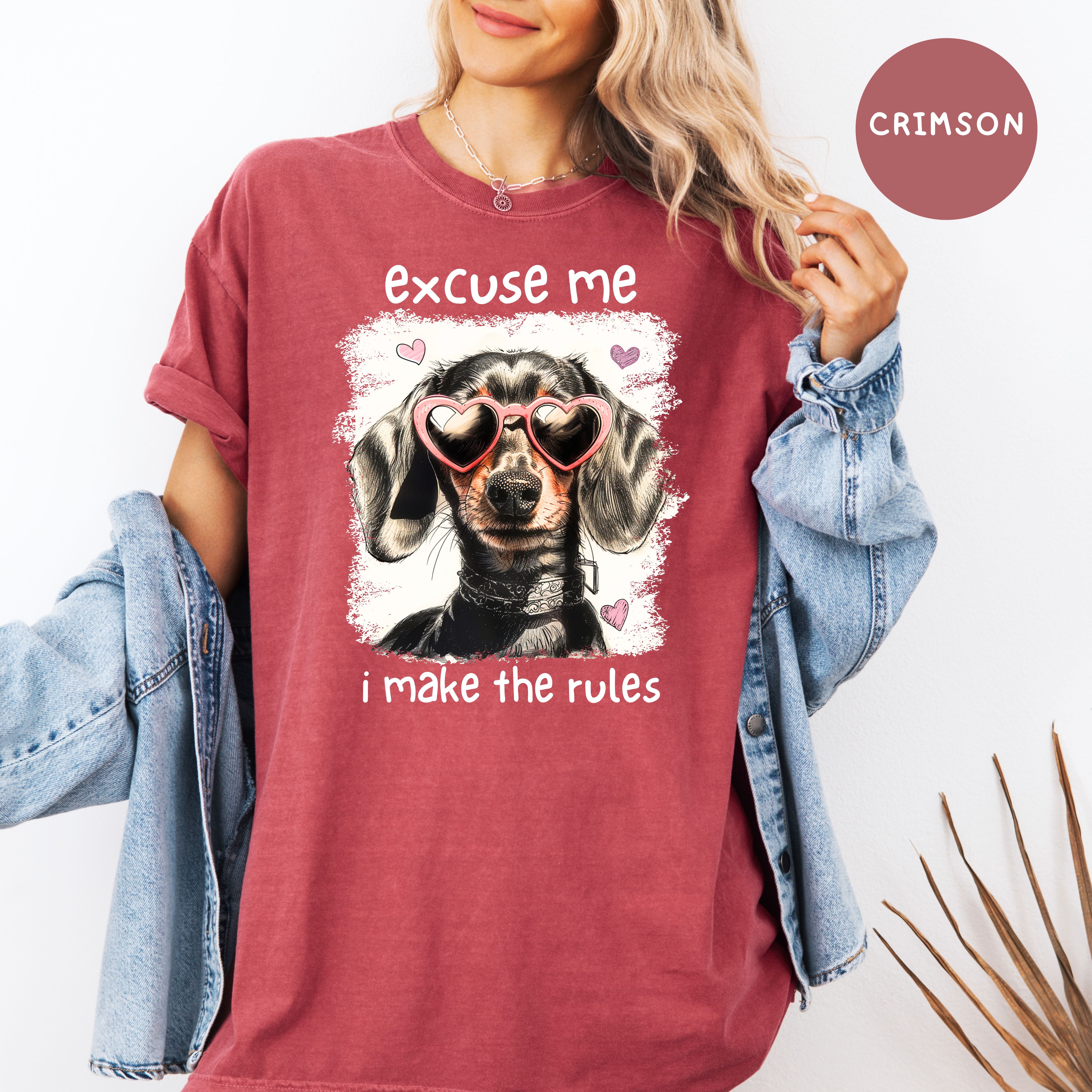 Funny Dog Lover Comfort Colors T-Shirt, Oldest Child Humor, Dog Mom Gift Shirt, Dachshund Lover Tee, Doxie Lover, Sausage Dog Funny Shirt