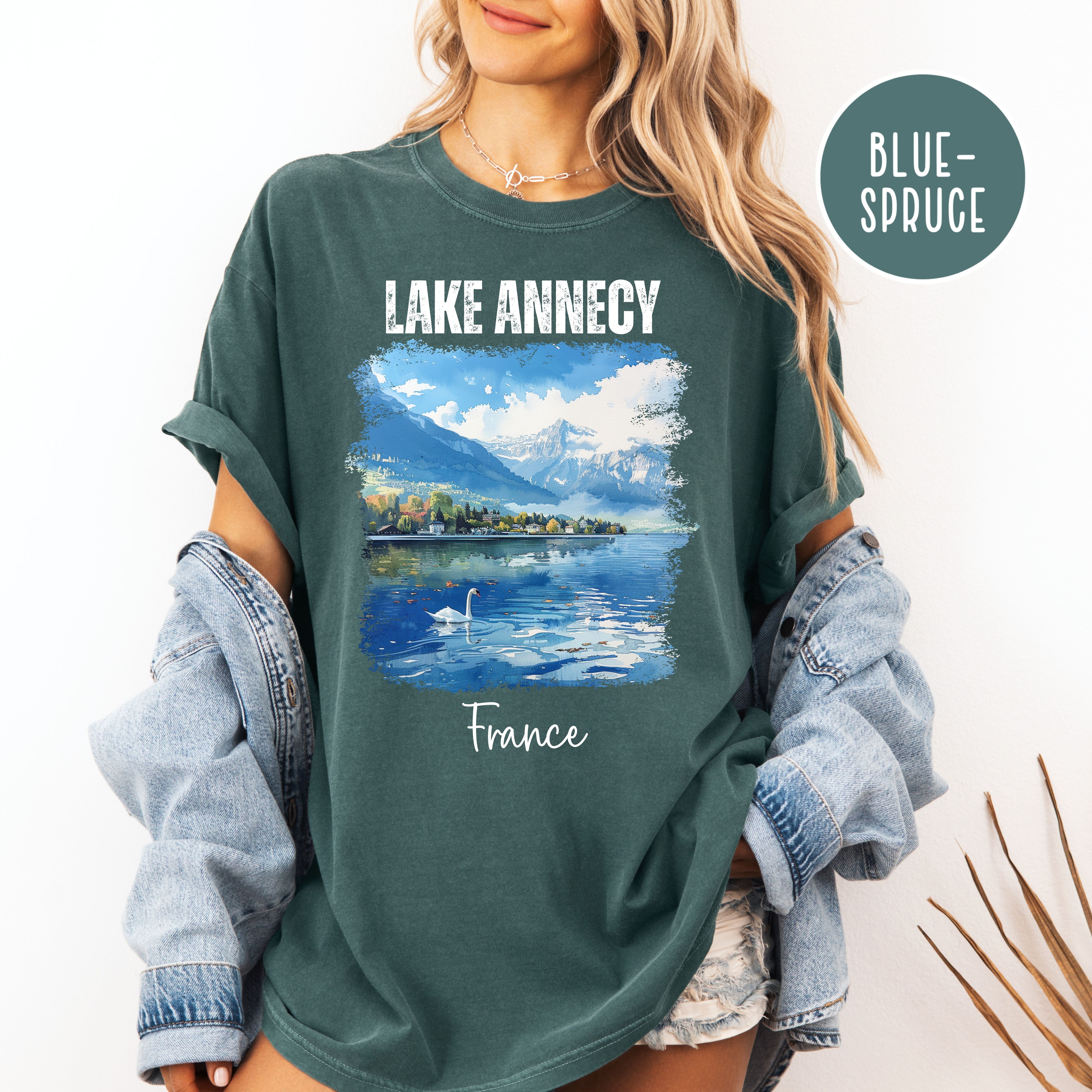 Lake Annecy France in the French Alps Comfort Colors Tee