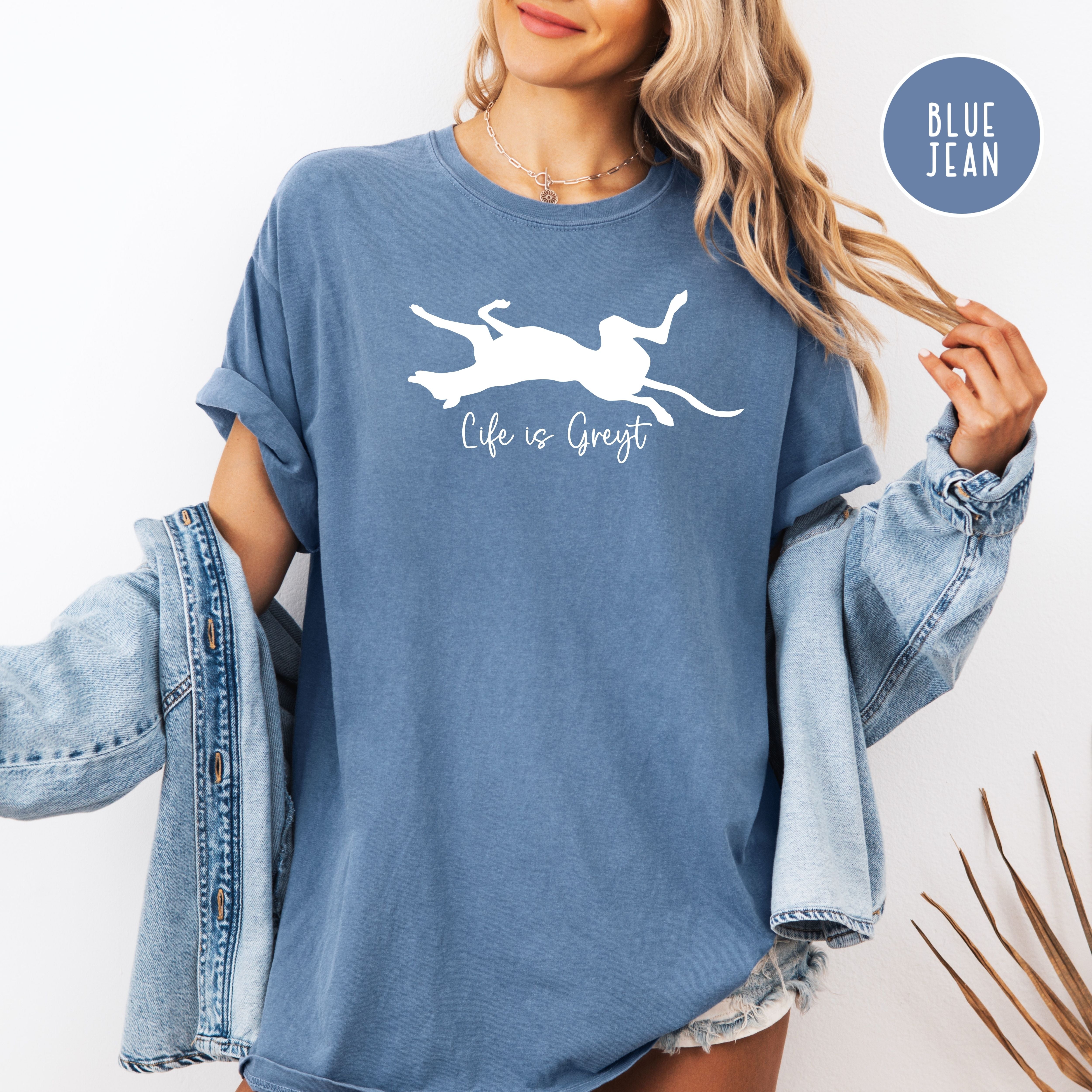 Life is Greyt Greyhound Lover Unisex Comfort Colors T-Shirt, Greyhound Shirt, Dog Lover Shirt, Animal Lover Shirt