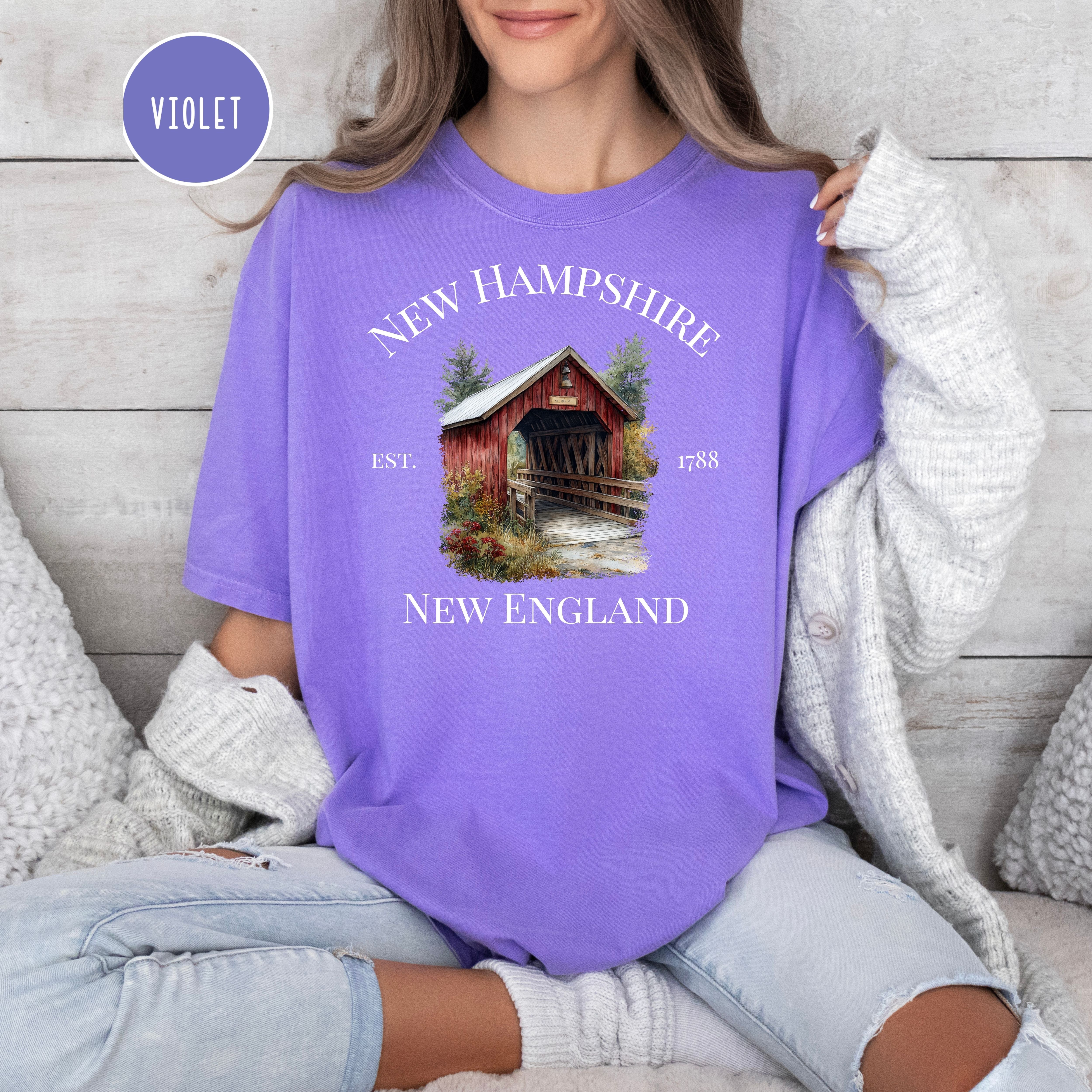 New Hampshire Covered Bridge Comfort Colors Tee