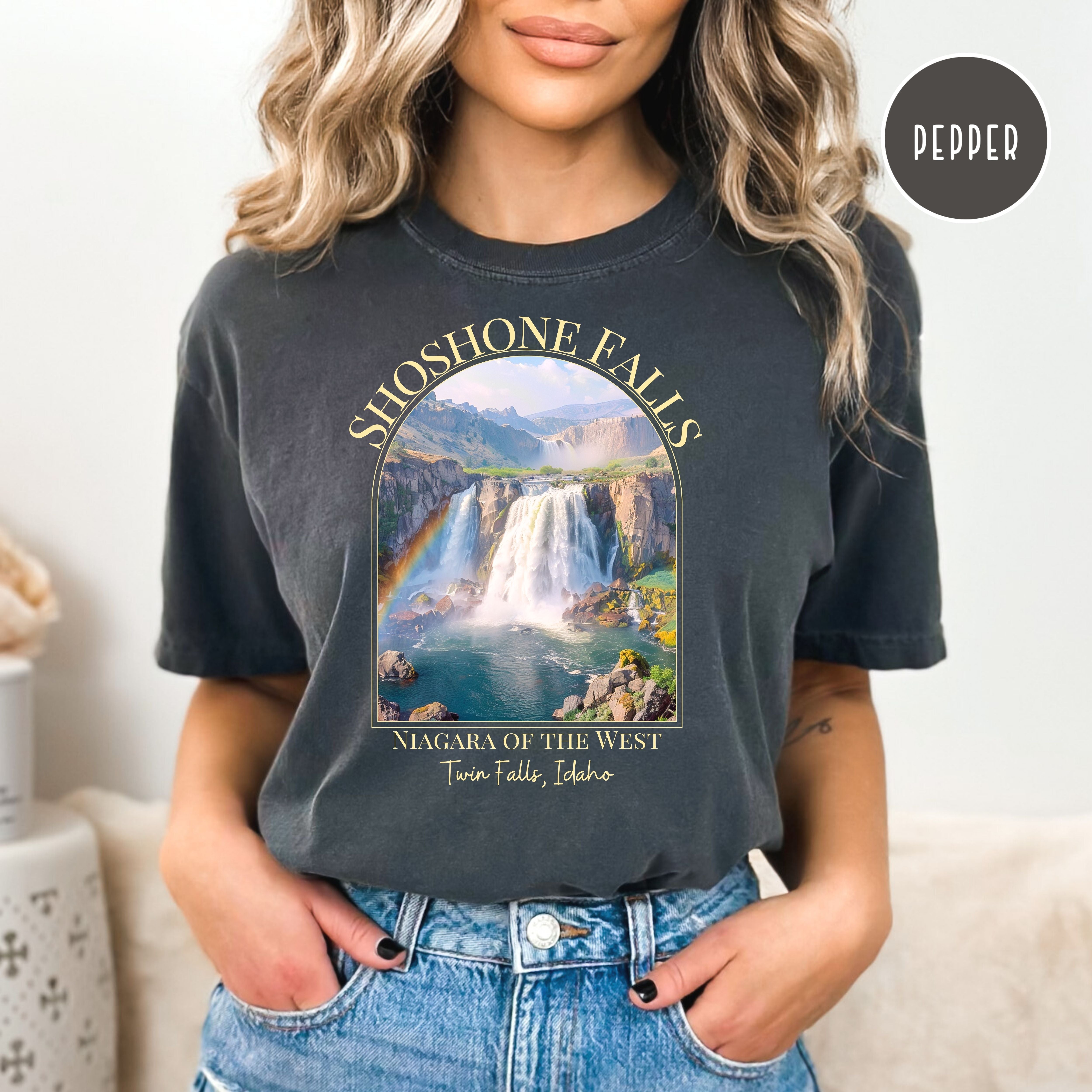 Shoshone Falls Idaho, Niagra of the West Comfort Colors® Tee
