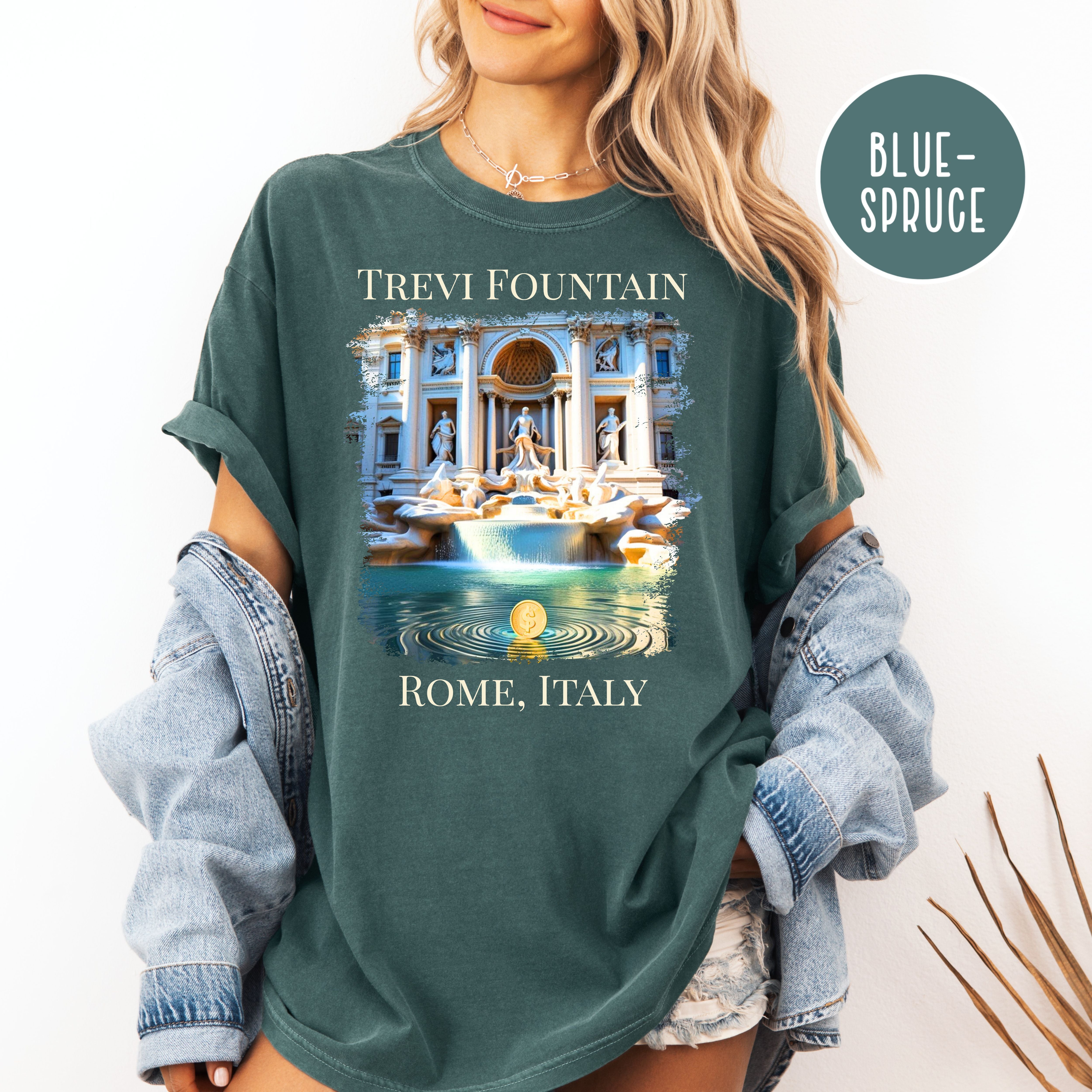 Trevi Fountain Rome Italy Comfort Colors Vacation Gift Tee