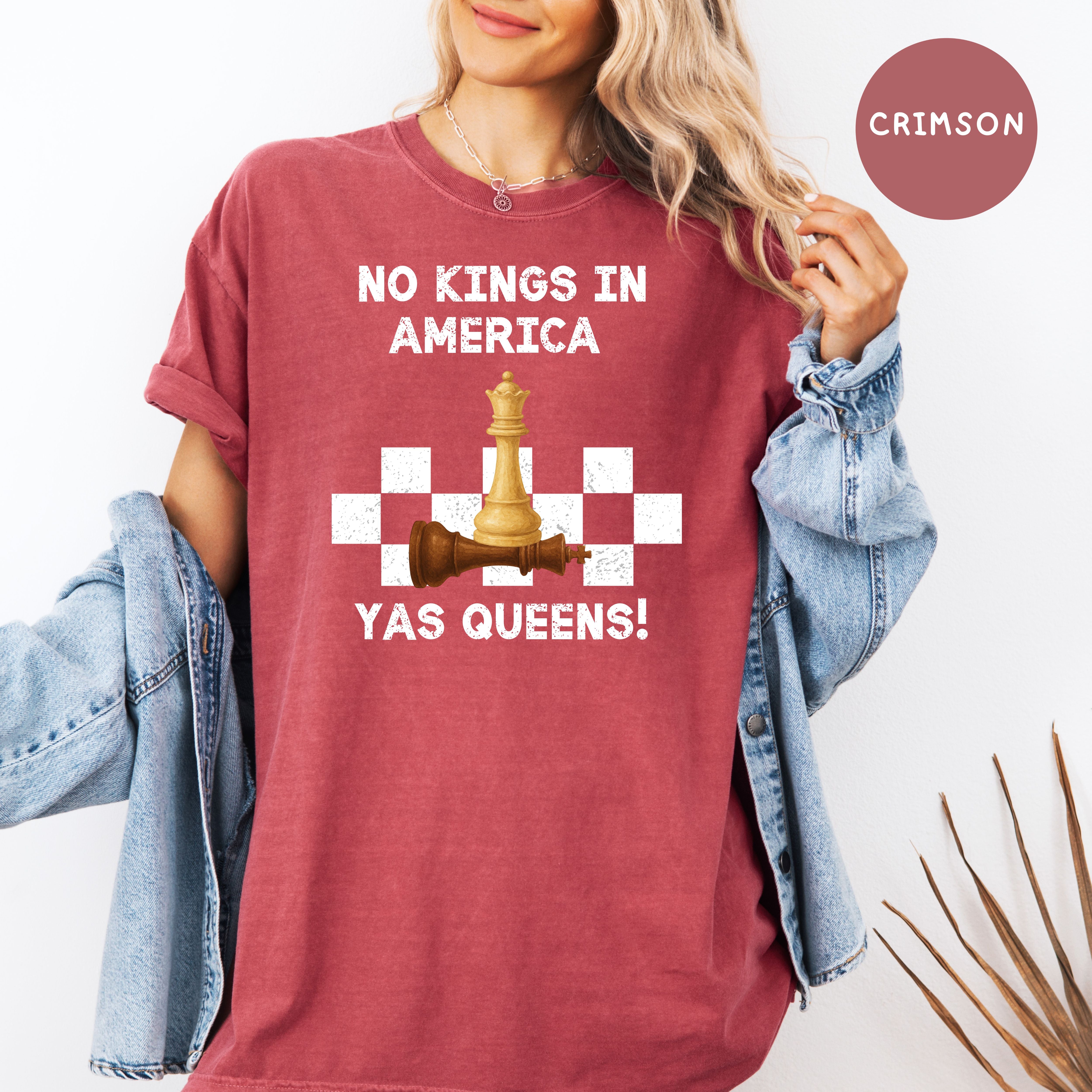 Funny No Kings Protest Comfort Colors Gift Shirt for Chess Lovers