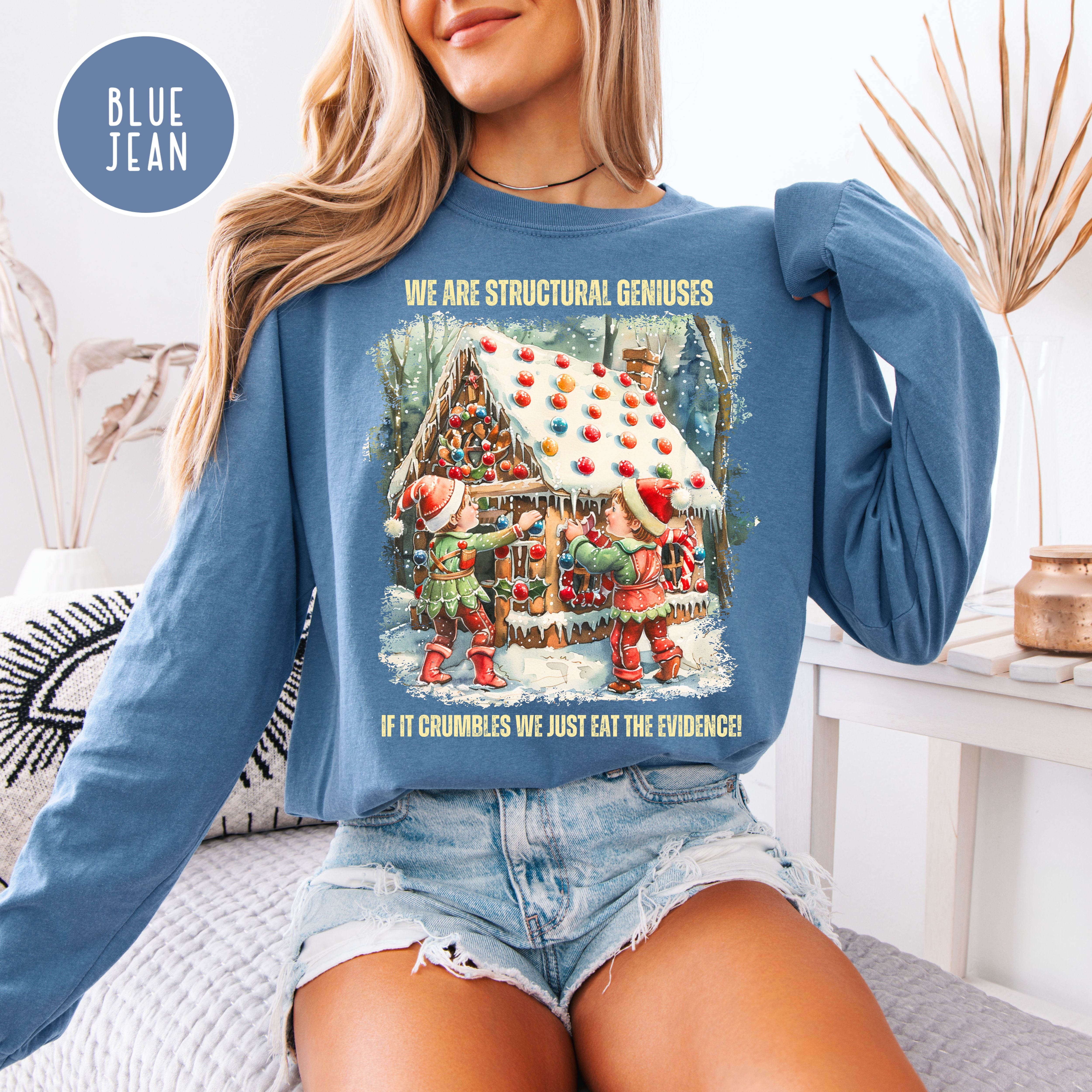 Funny Gingerbread House Contest Unisex Comfort Colors Long Sleeve Shirt
