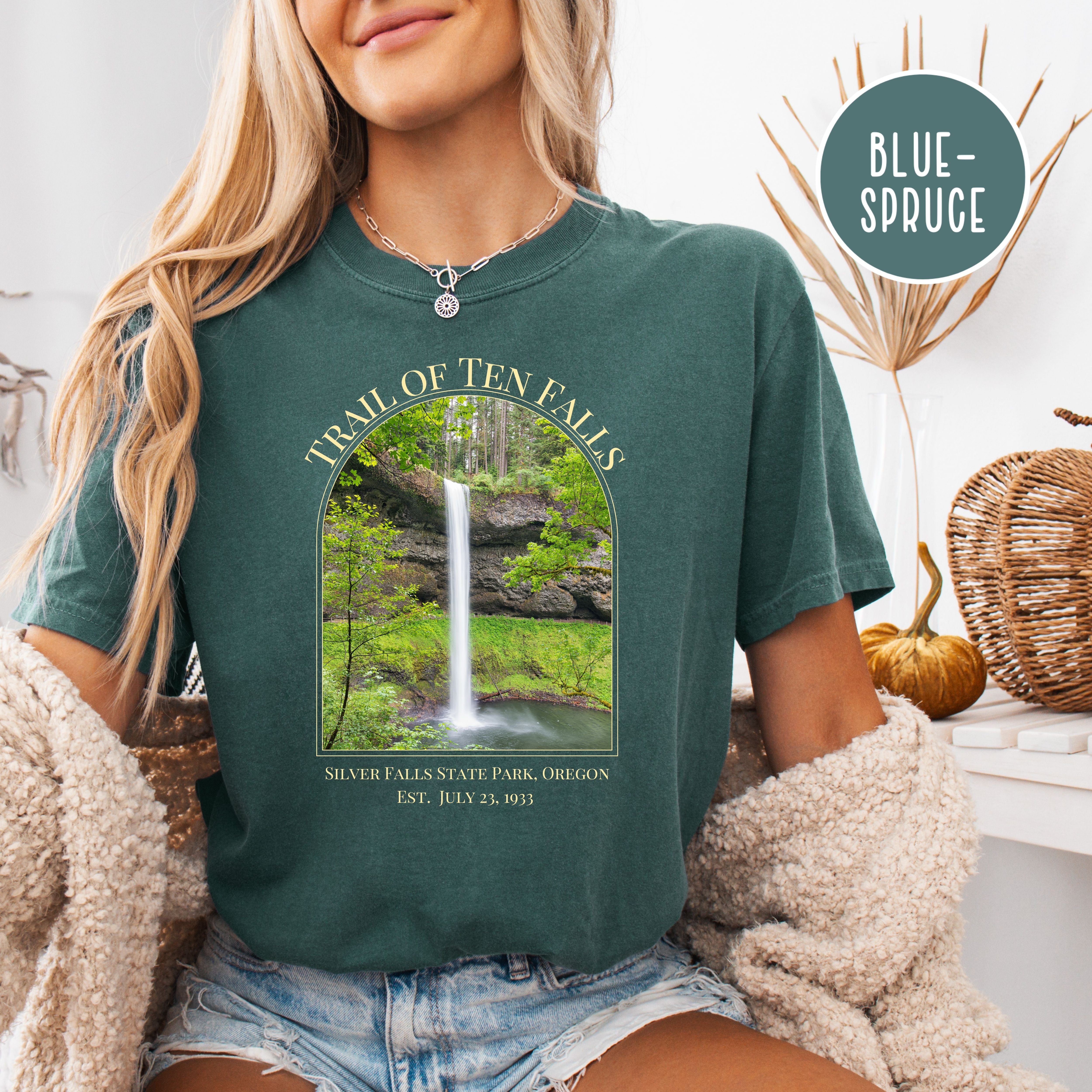 Trail of Ten Falls Silver Falls State Park Oregon, Comfort Colors® Tee