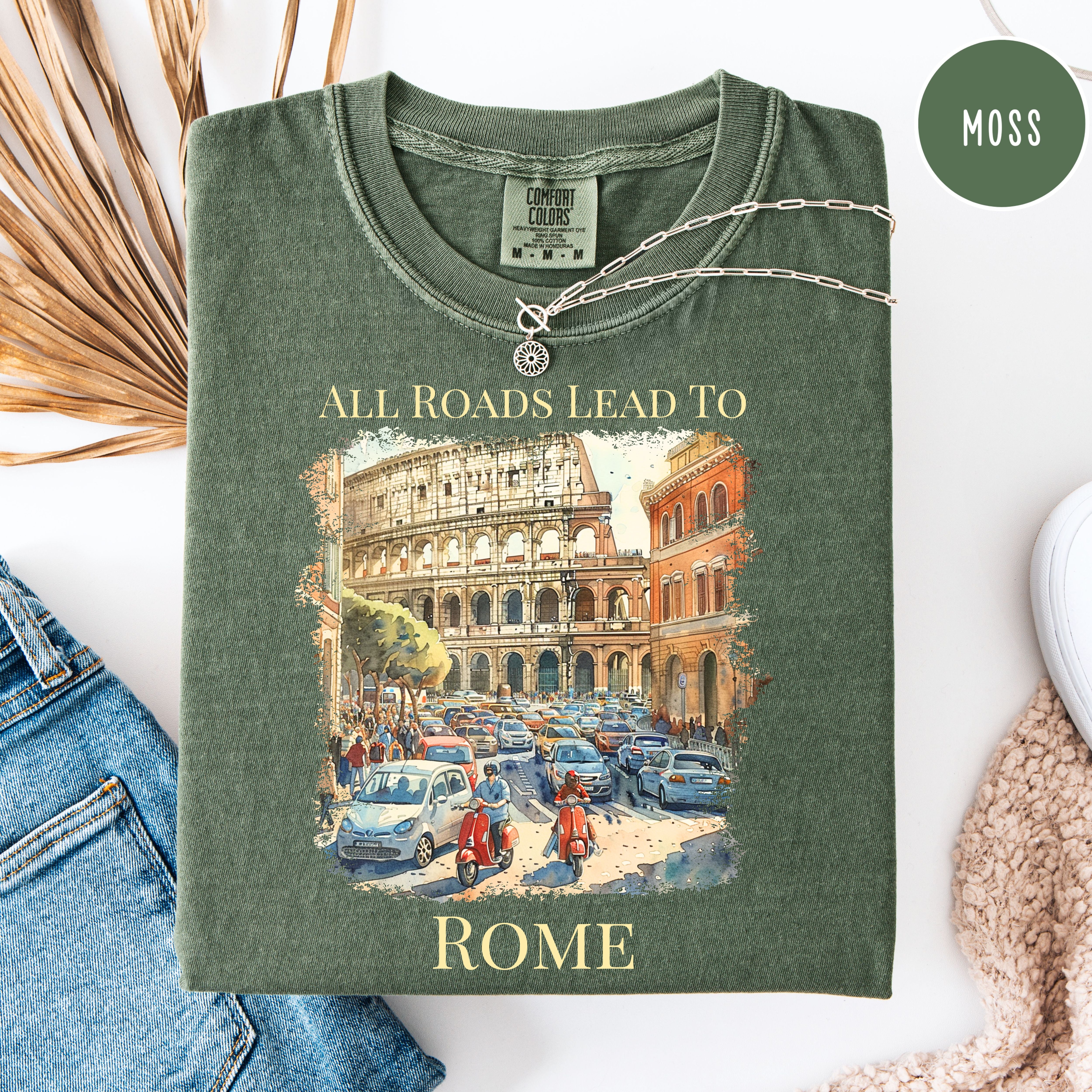 All Roads Lead To Rome Italy Lover Comfort Colors Vacation Gift Tee