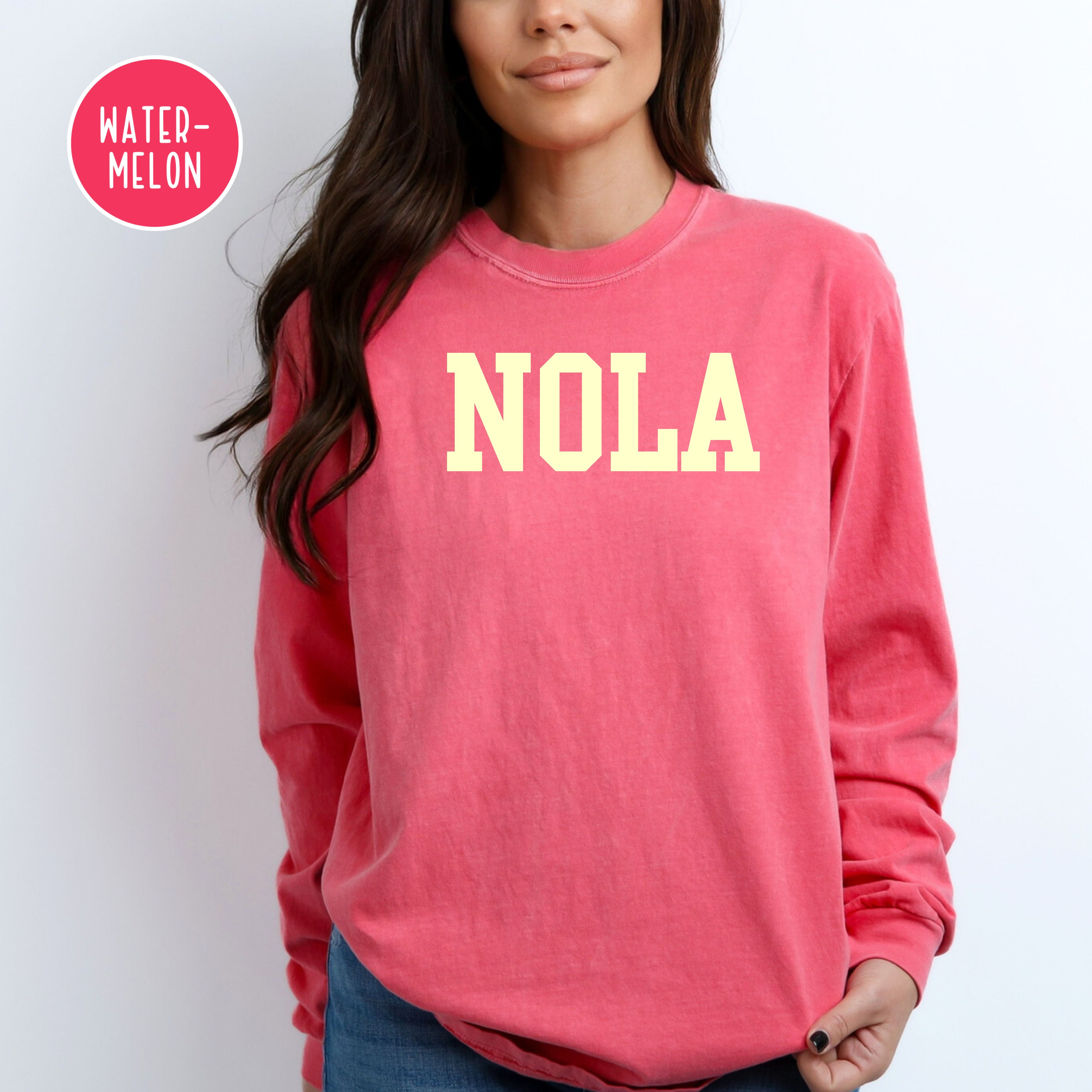 NOLA New Orleans Louisiana Comfort Colors® Long Sleeve Tee