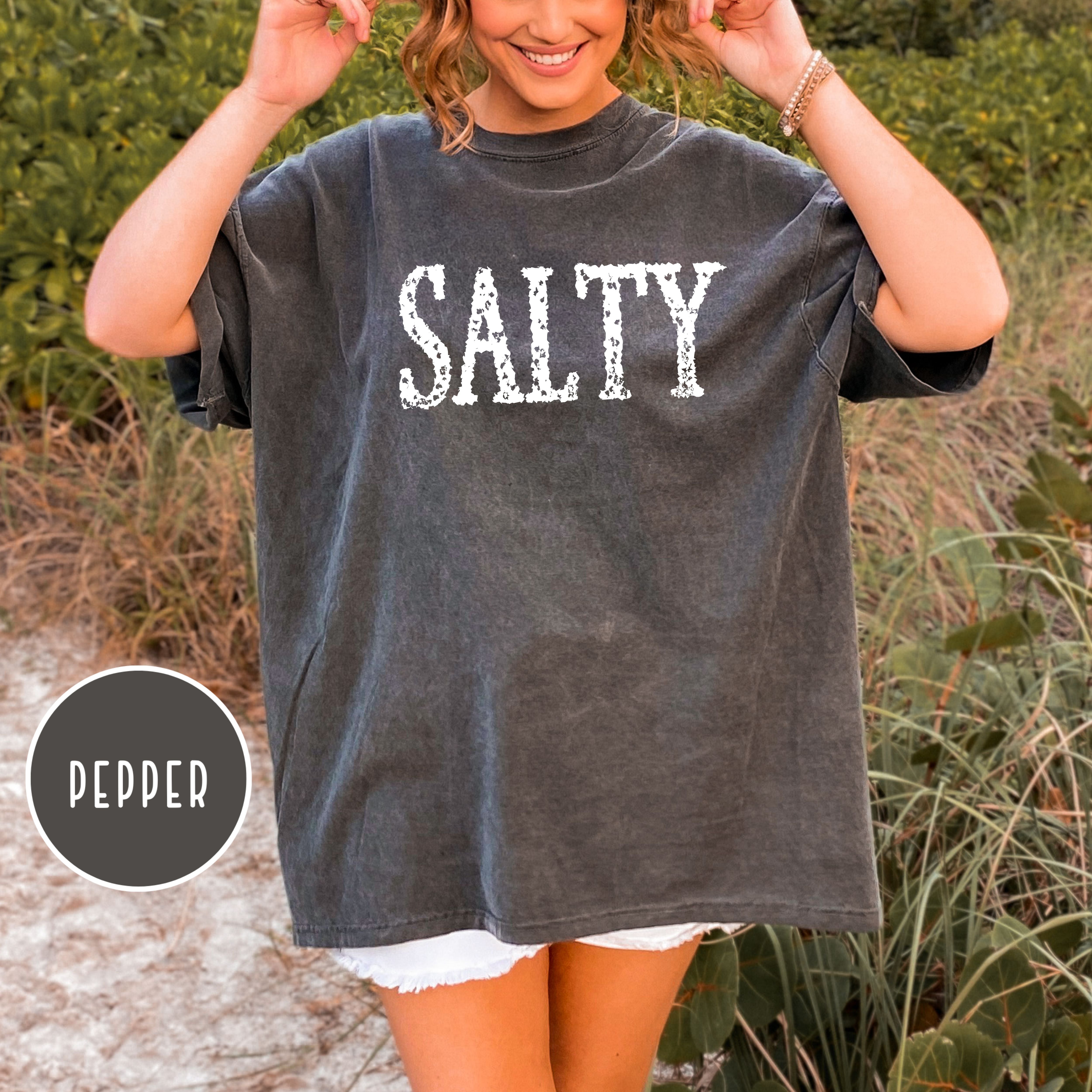 Salty Grunge Comfort Color Beach Tee