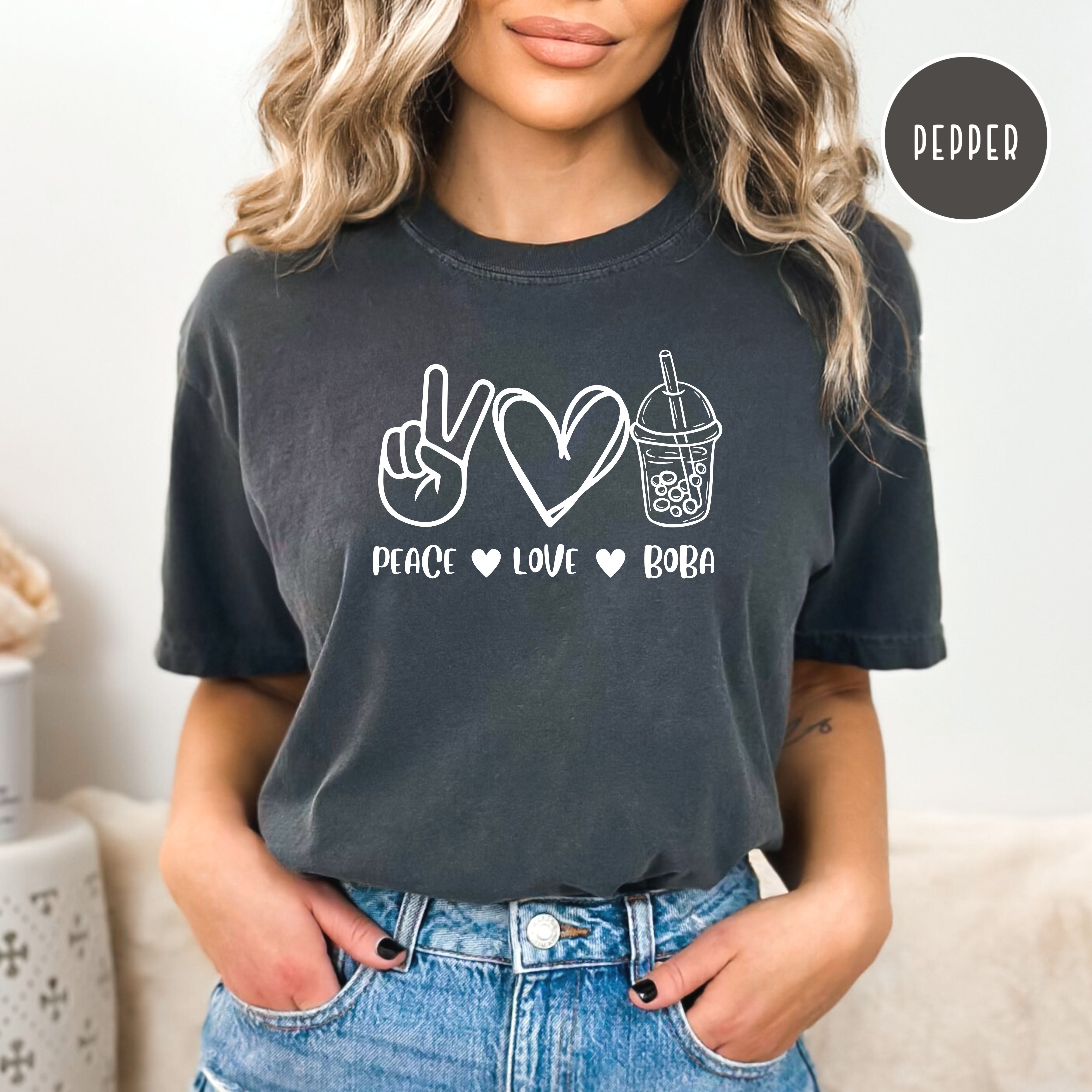 Peace Love Boba Comfort Colors® Tee