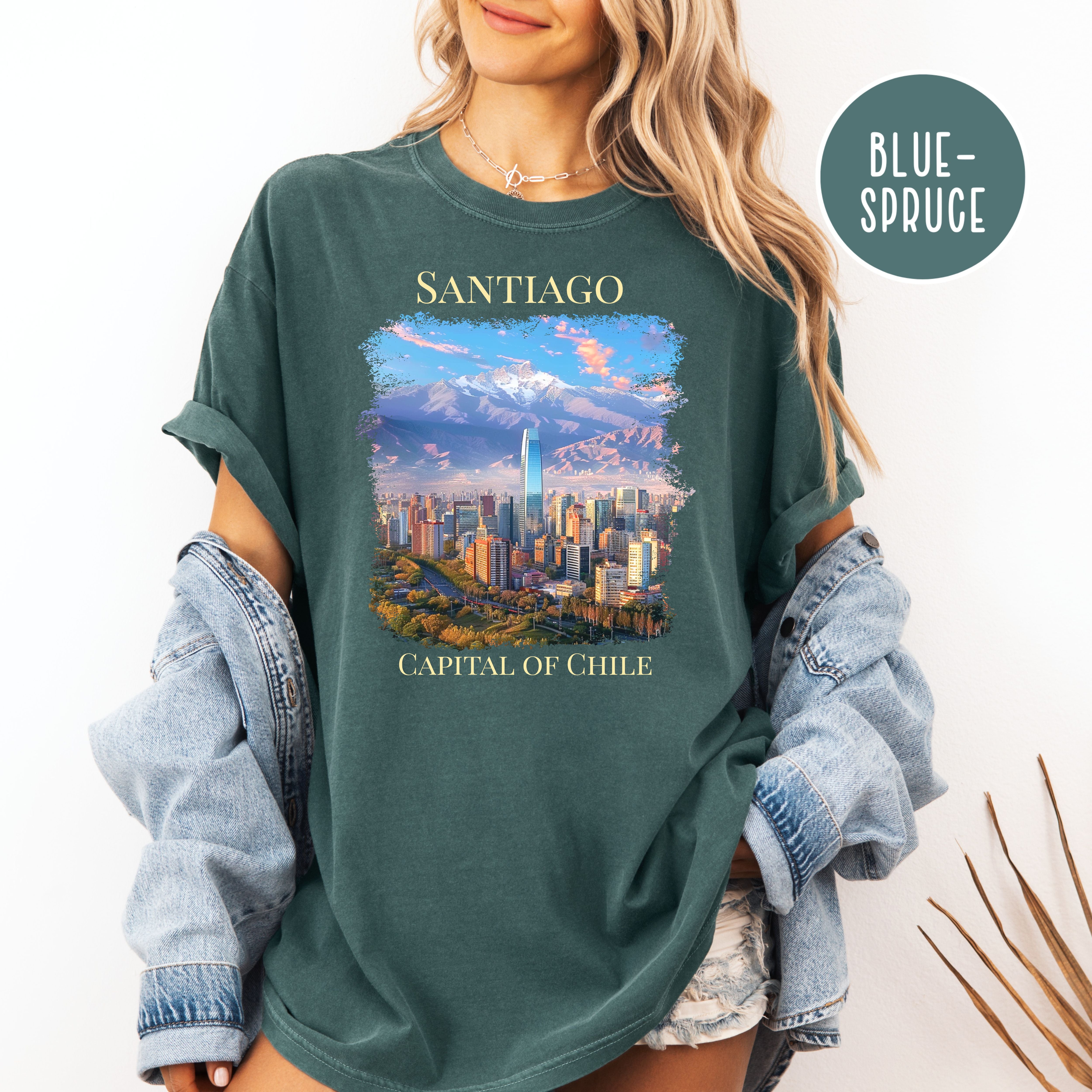 Santiago Capital City of Chile Comfort Colors Tee Shirt