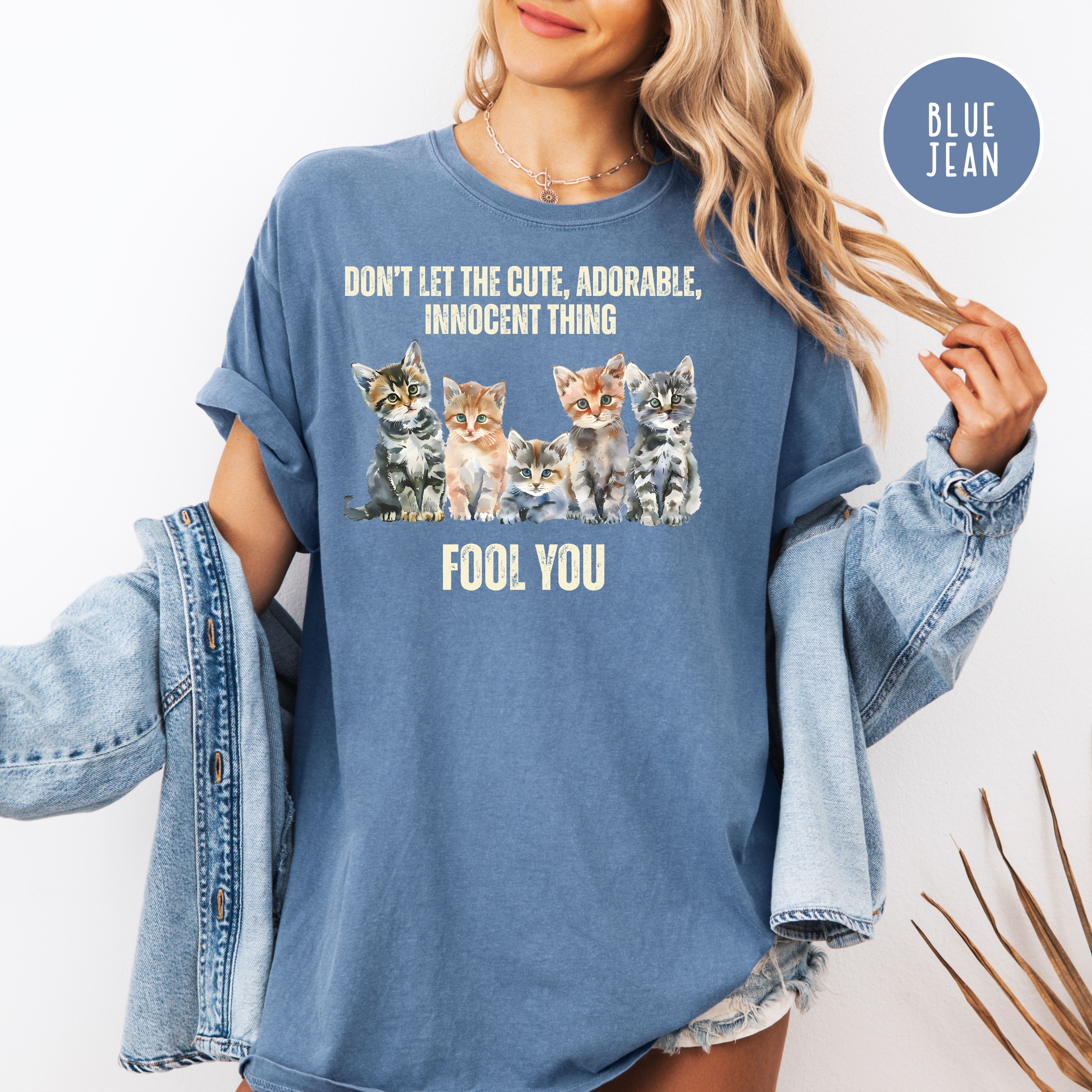 Kitten Lover Comfort Colors T-Shirt, Adorable Kittens Cat Parent Shirt