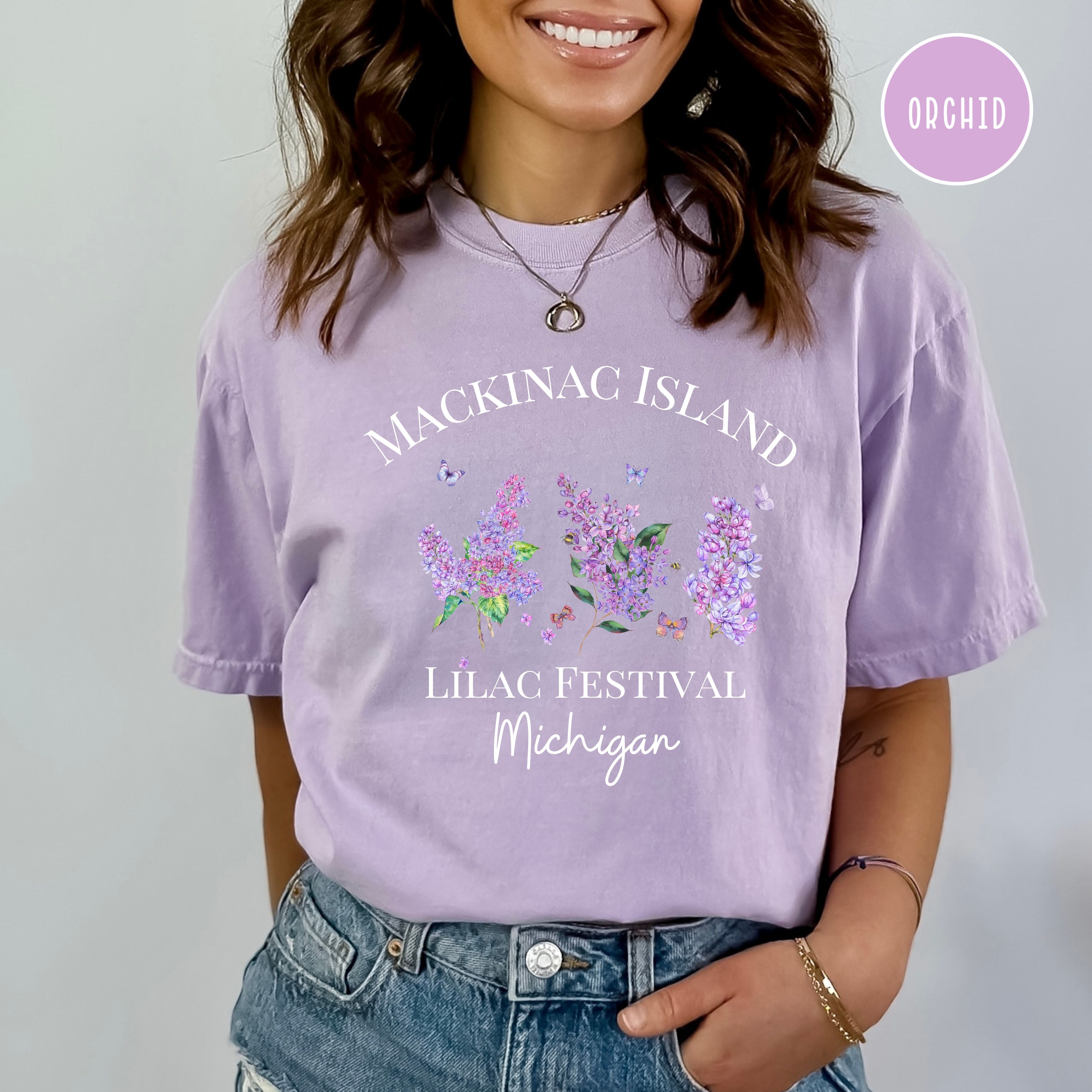 Mackinac Island Michigan Lilac Festival Comfort Colors Tee by CindylBoutiqueShop.com