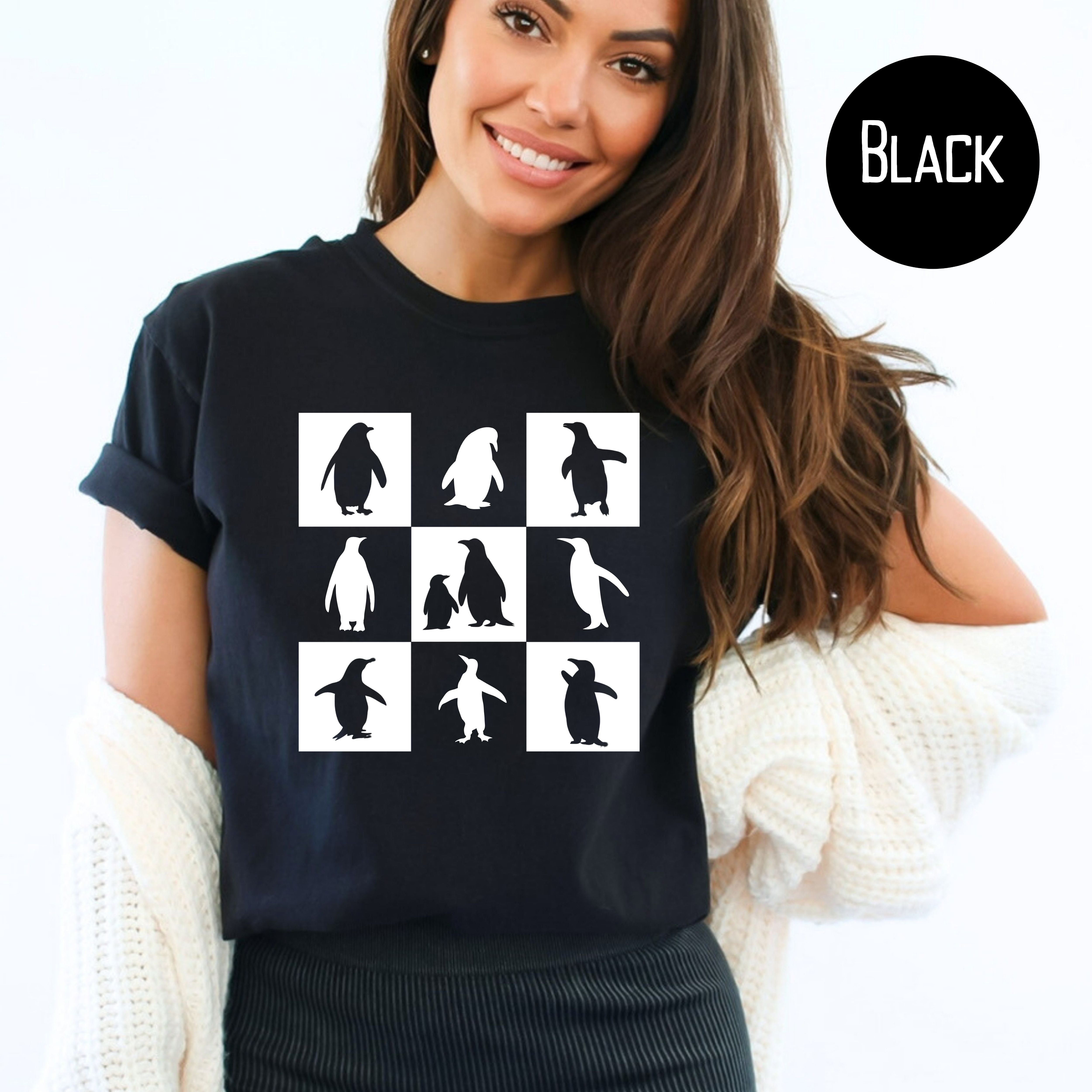 Penguin Lover Checkerboard Comfort Colors® Tee
