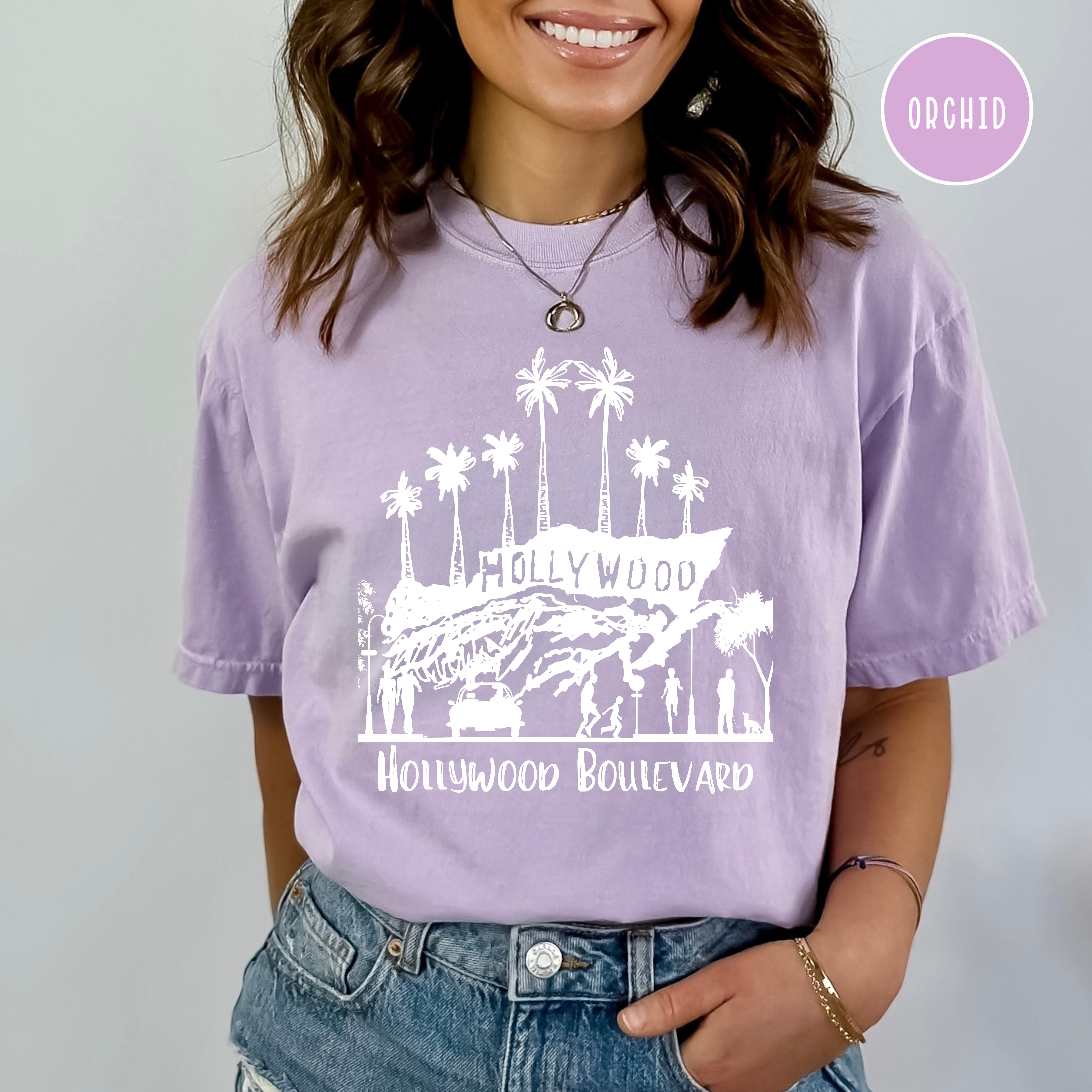 Hollywood California Grunge Style Comfort Colors® Tee