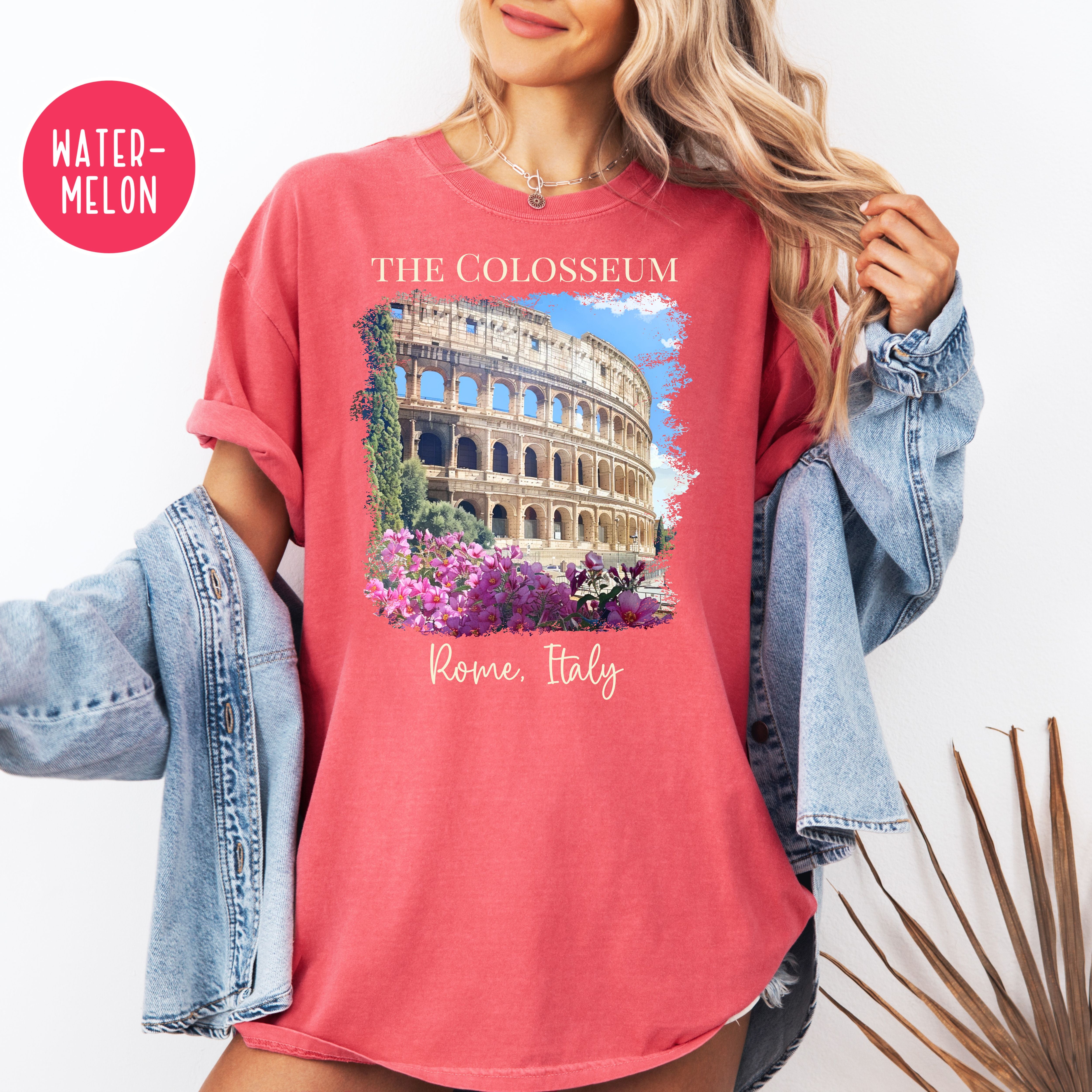 The Colosseum in Rome Comfort Colors Vacation Gift Tee