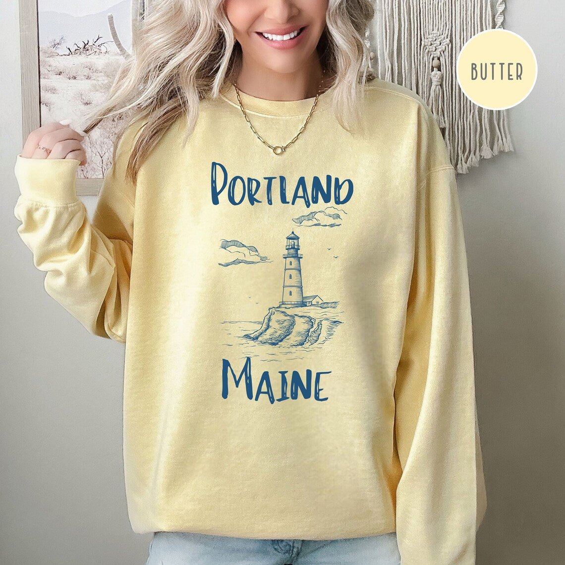 Portland Maine Comfort Colors Sweatshirt