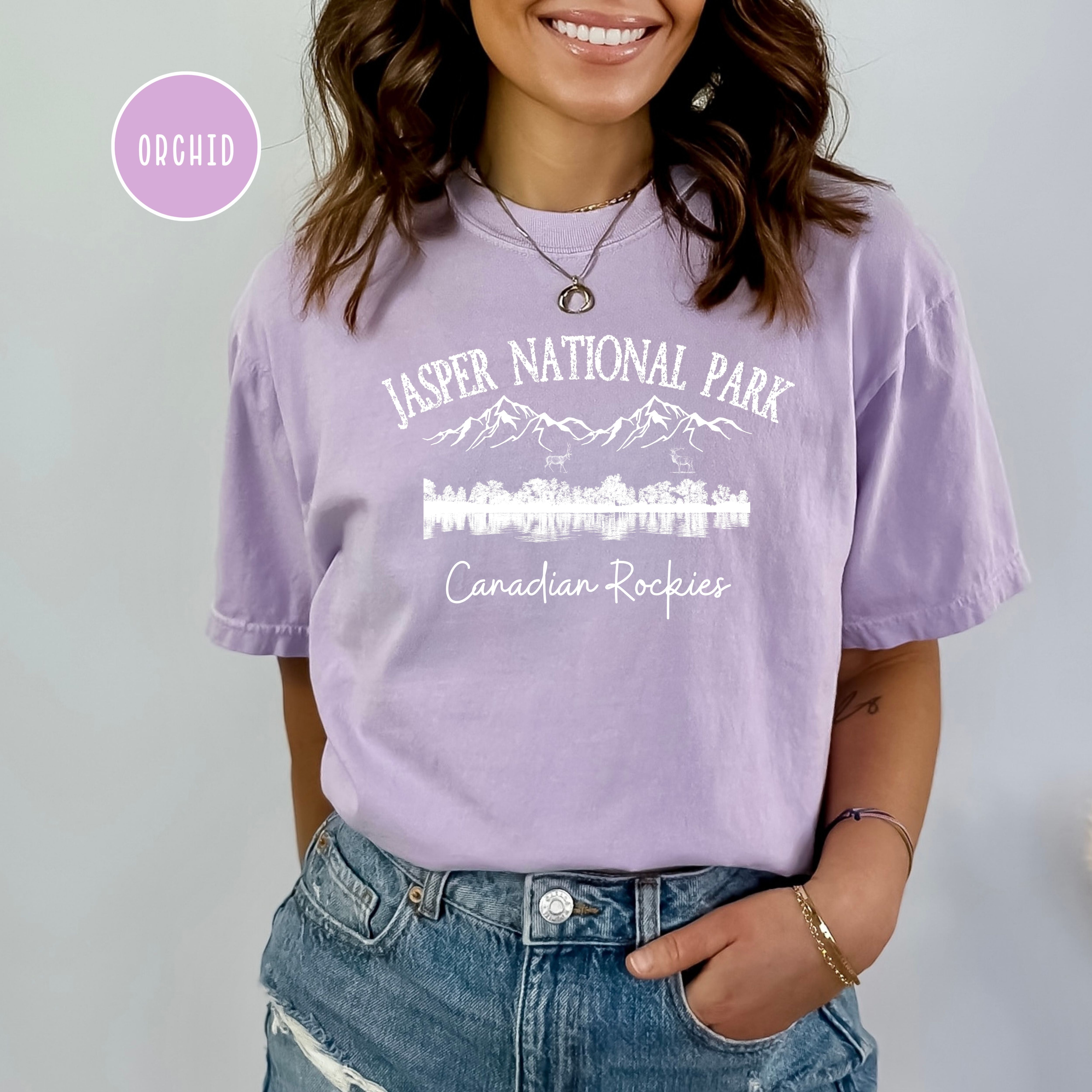 Jasper National Park Alberta Canada Grunge Style Comfort Colors Tee