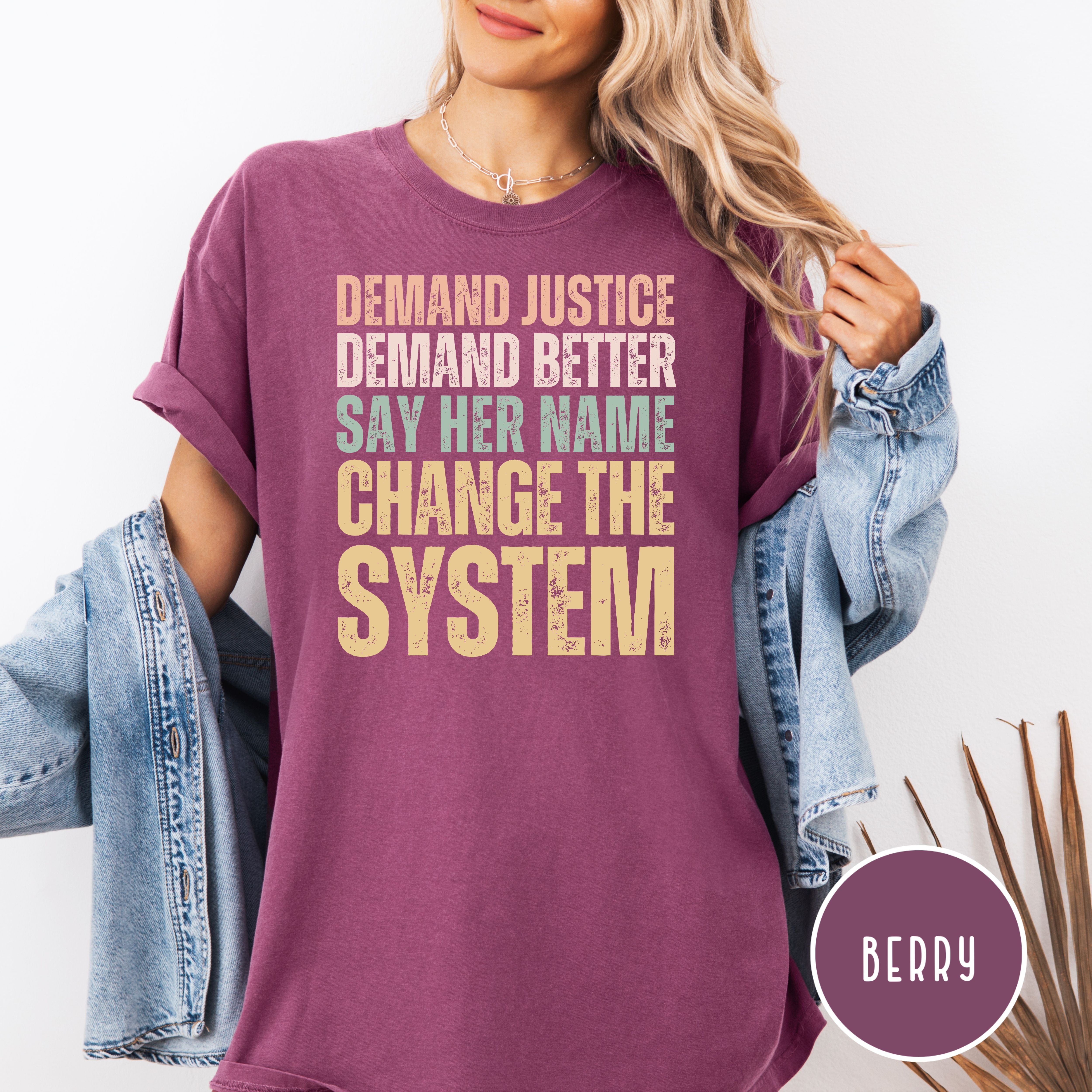 Demand Justice Unisex Anti Ice Comfort Colors T-Shirt, Protest Shirt