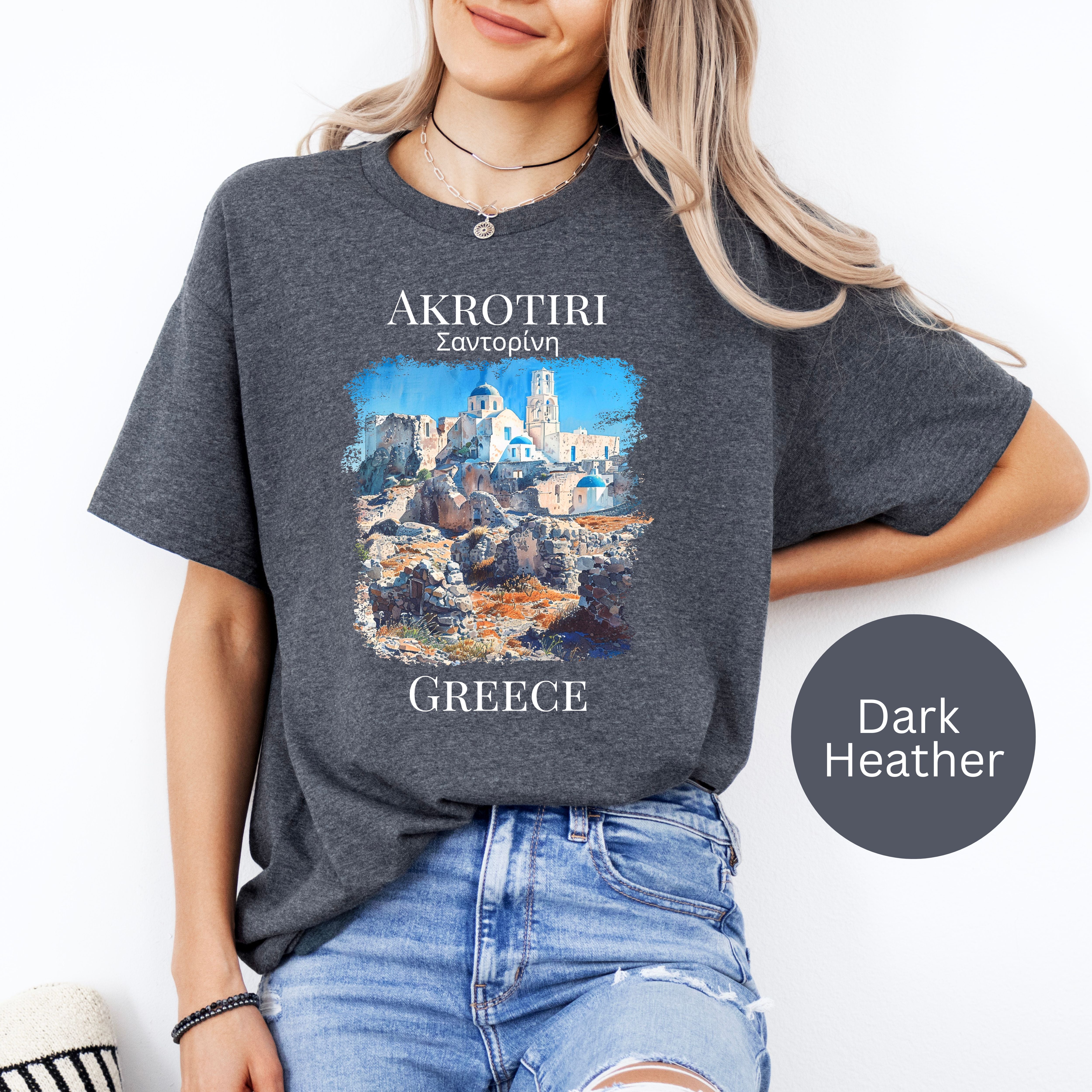 Akrotiri Ancient Ruins Santorini Greece Soft-Style Adult Unisex Tee