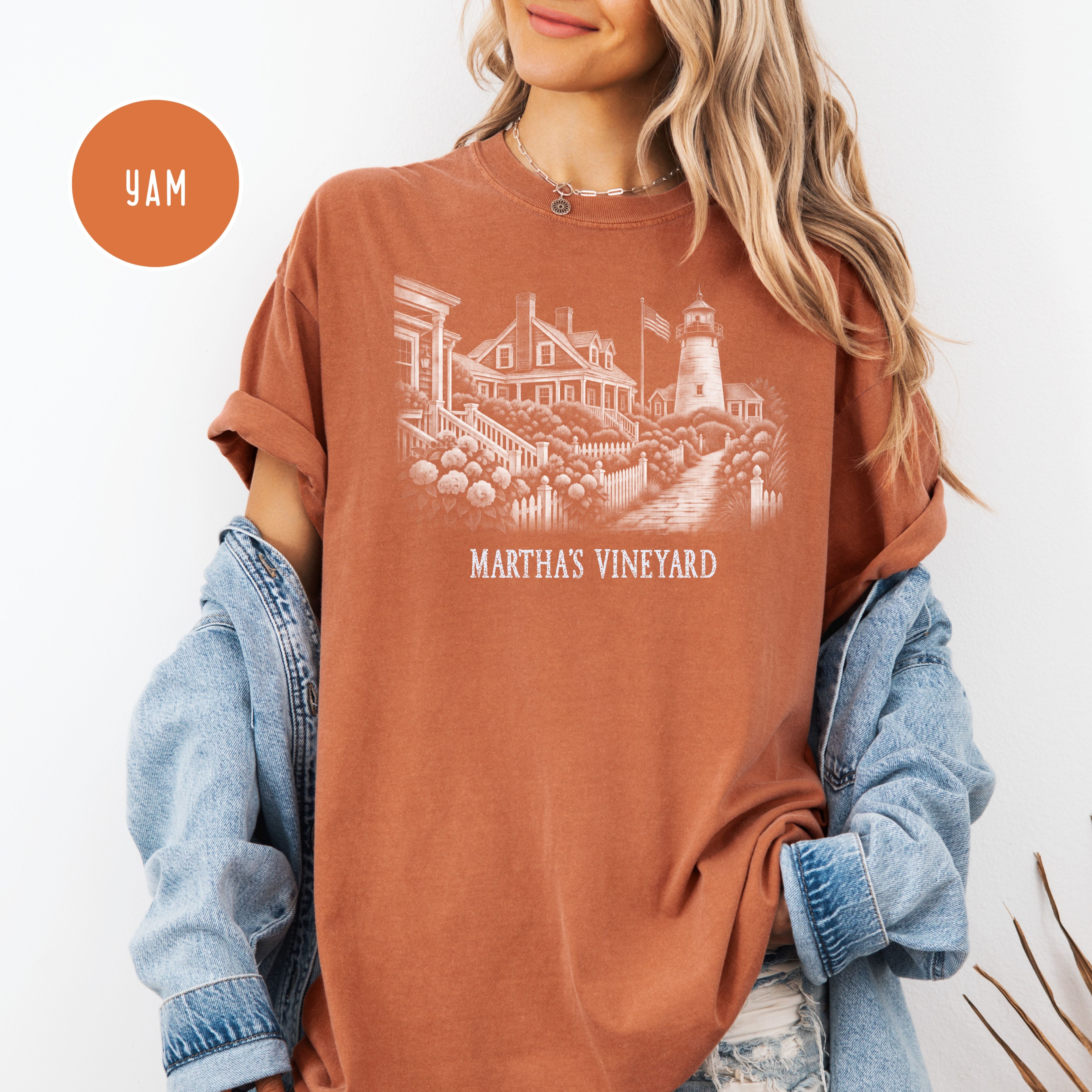Martha's Vineyard Comfort Colors T-Shirt, The Vineyard Shirt, Martha's Vineyard Gift, Traveler Gift, Vineyard Massachusetts Gift