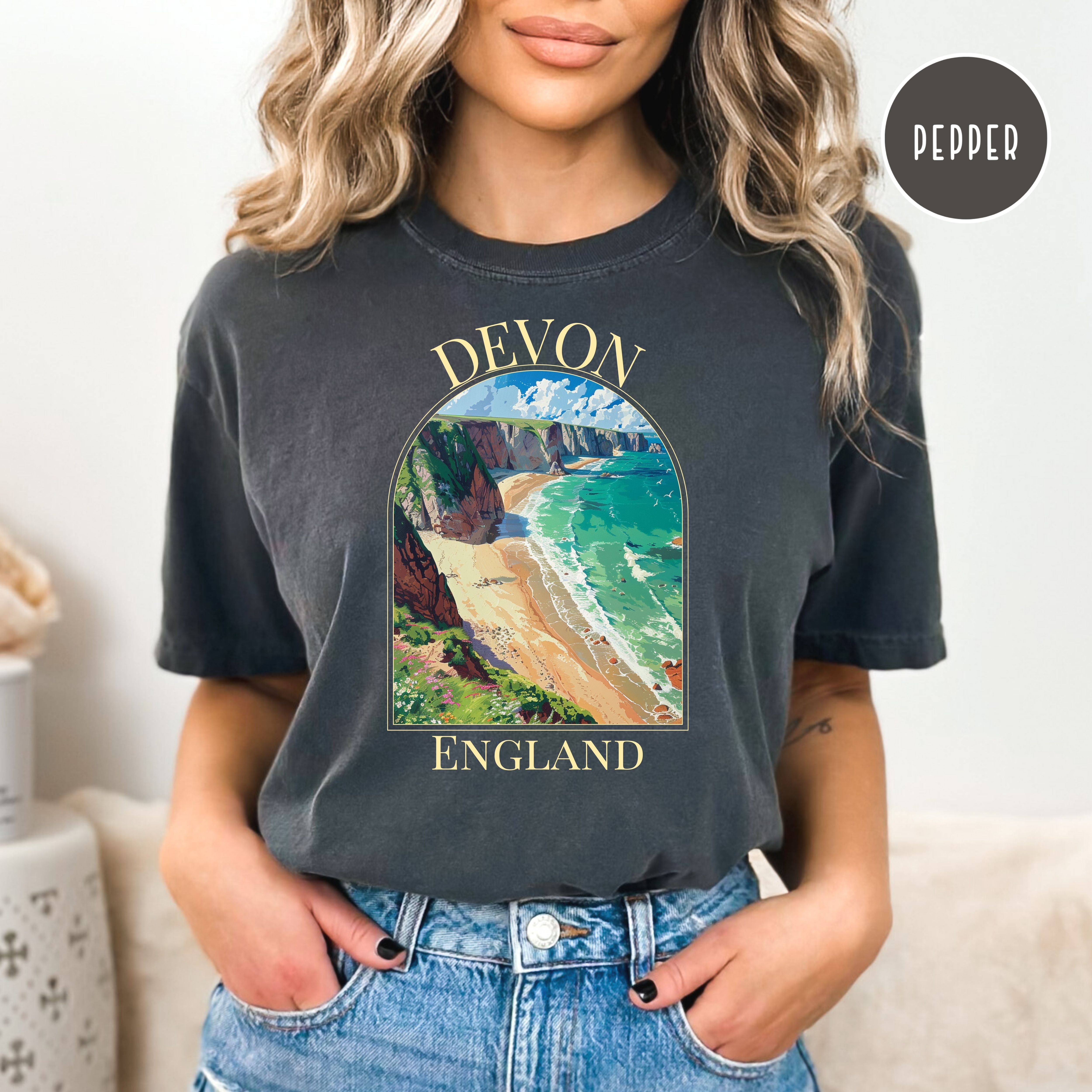 Devon England Beach Comfort Colors® Tee