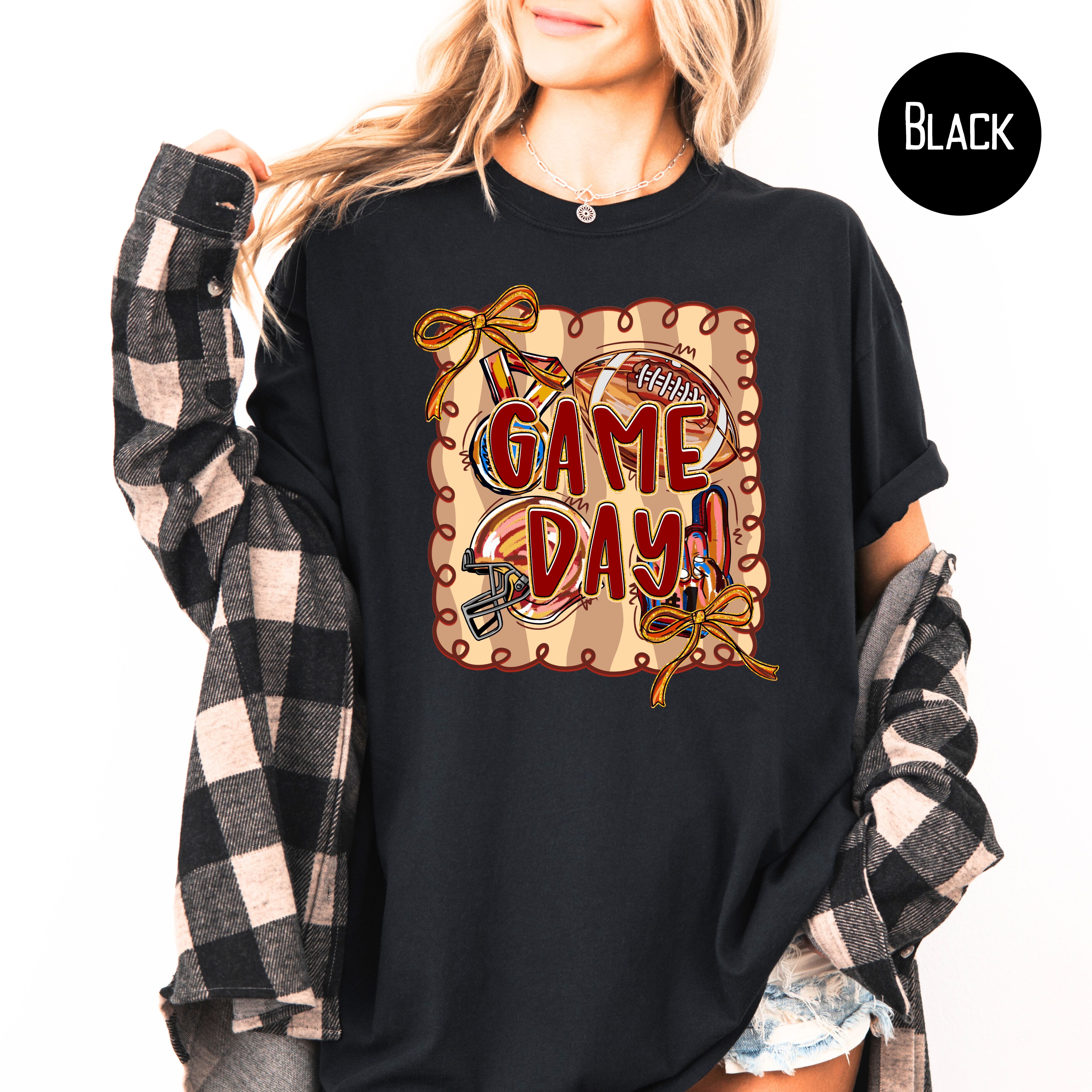Game Day Comfort Colors Football Party Shirts