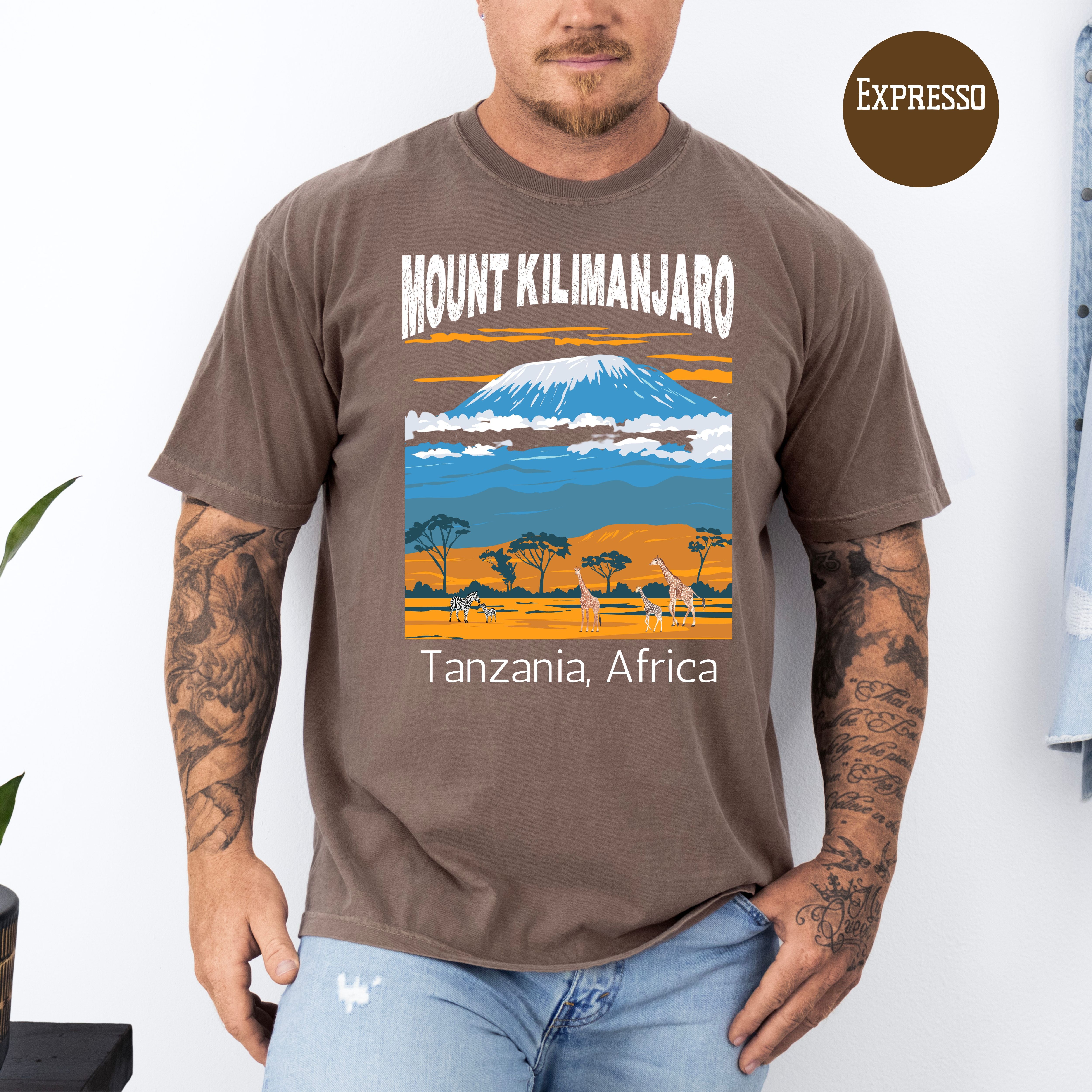 Mount Kilimanjaro Comfort Colors T-Shirt, Tanzania Africa Shirt