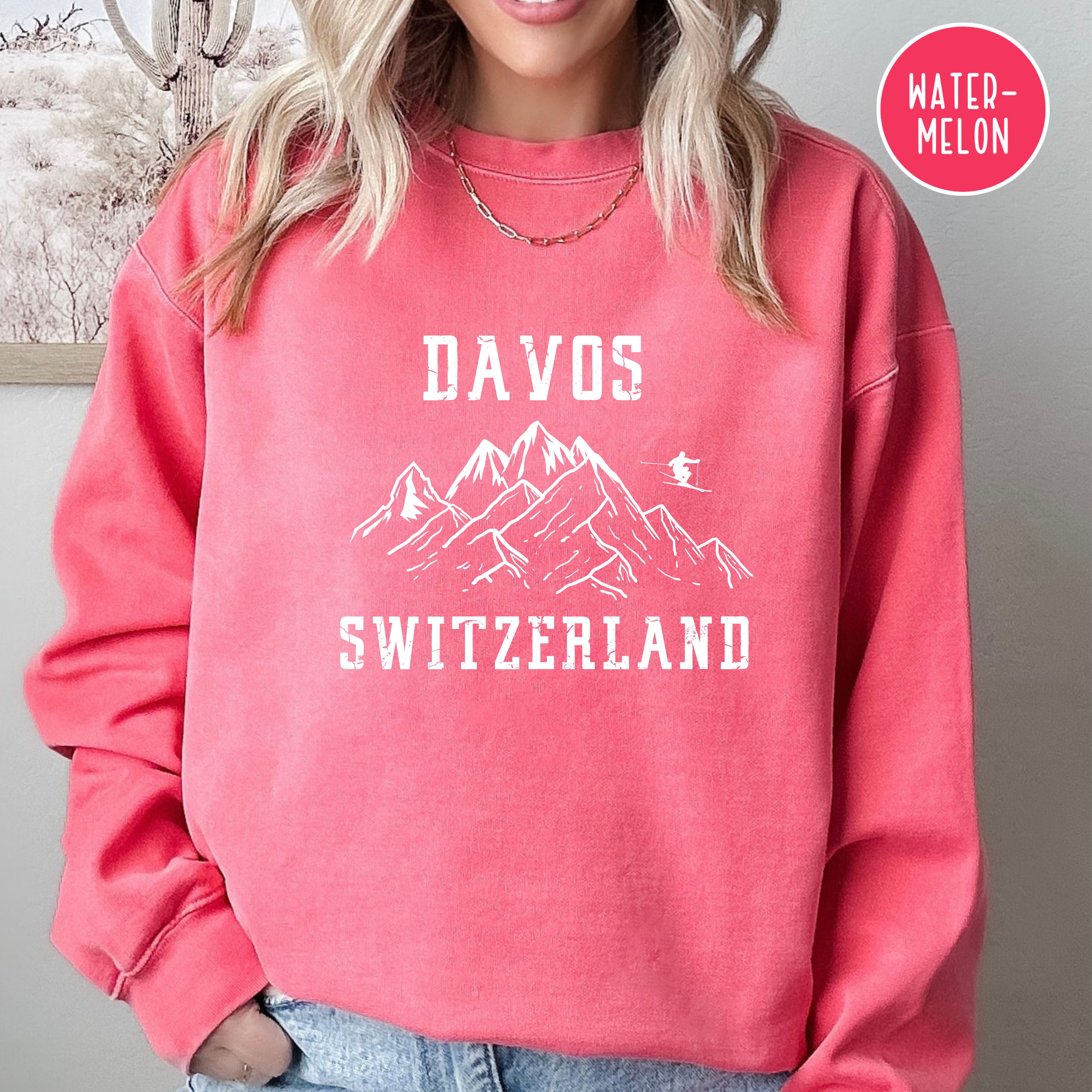 Davos Switzerland Ski in Swiss Alps Comfort Colors® Sweatshirt