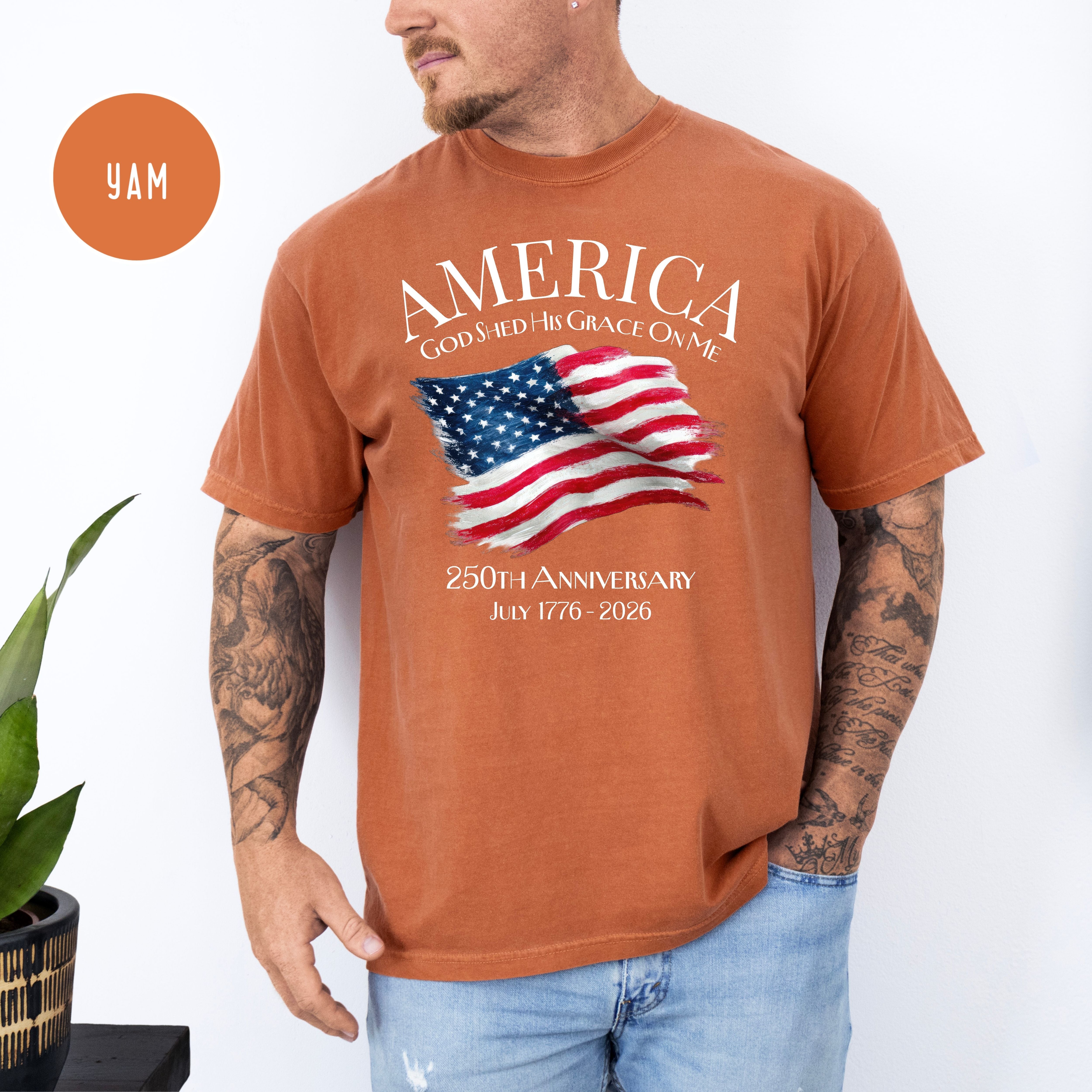 America 250th Anniversary Patriotic Unisex Comfort Colors T-Shirt, 4th of July Shirt, Fourth of July Shirt, USA Patriotic Shirt