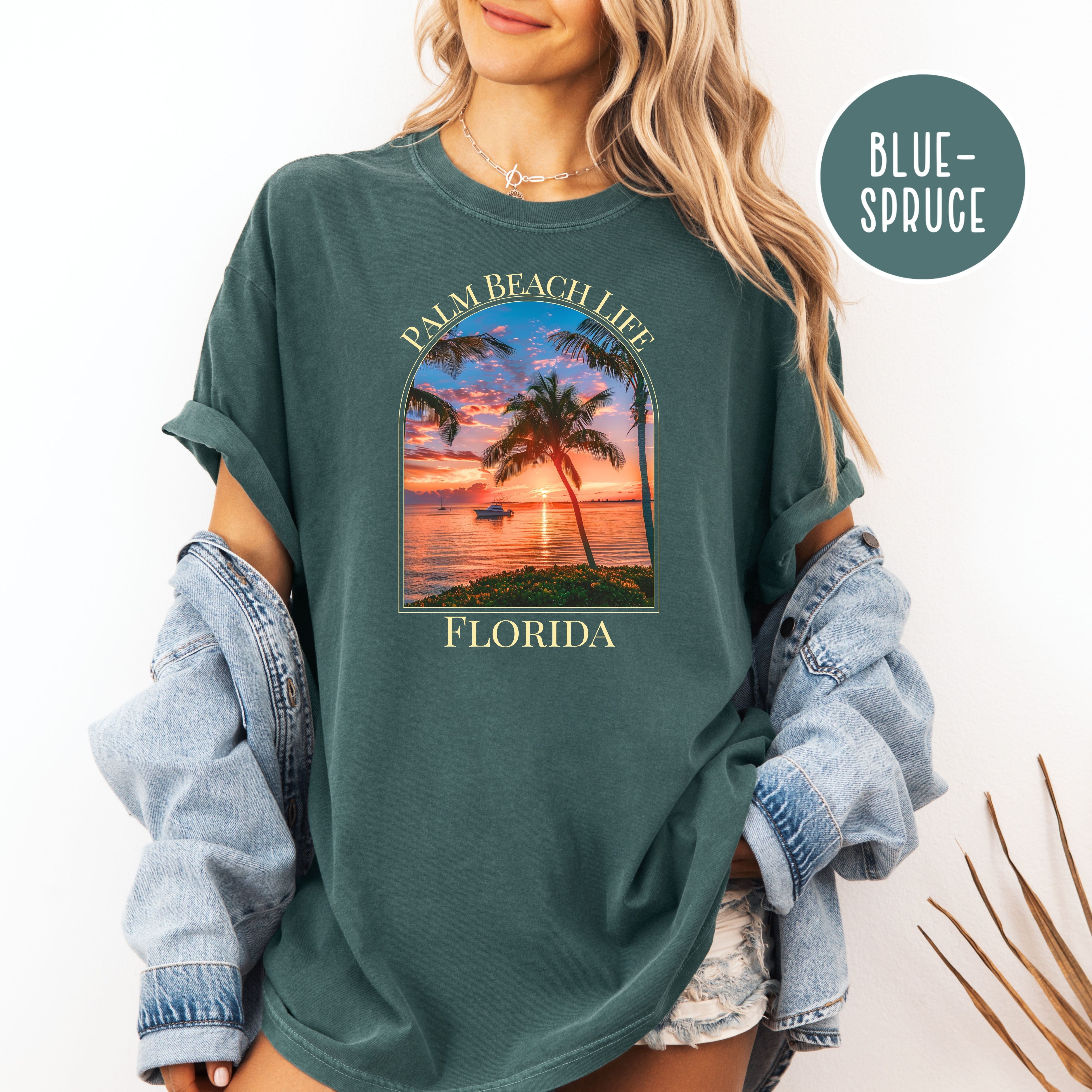 West Palm Beach Sunset Comfort Colors Pre-Shrunk Unisex Tee
