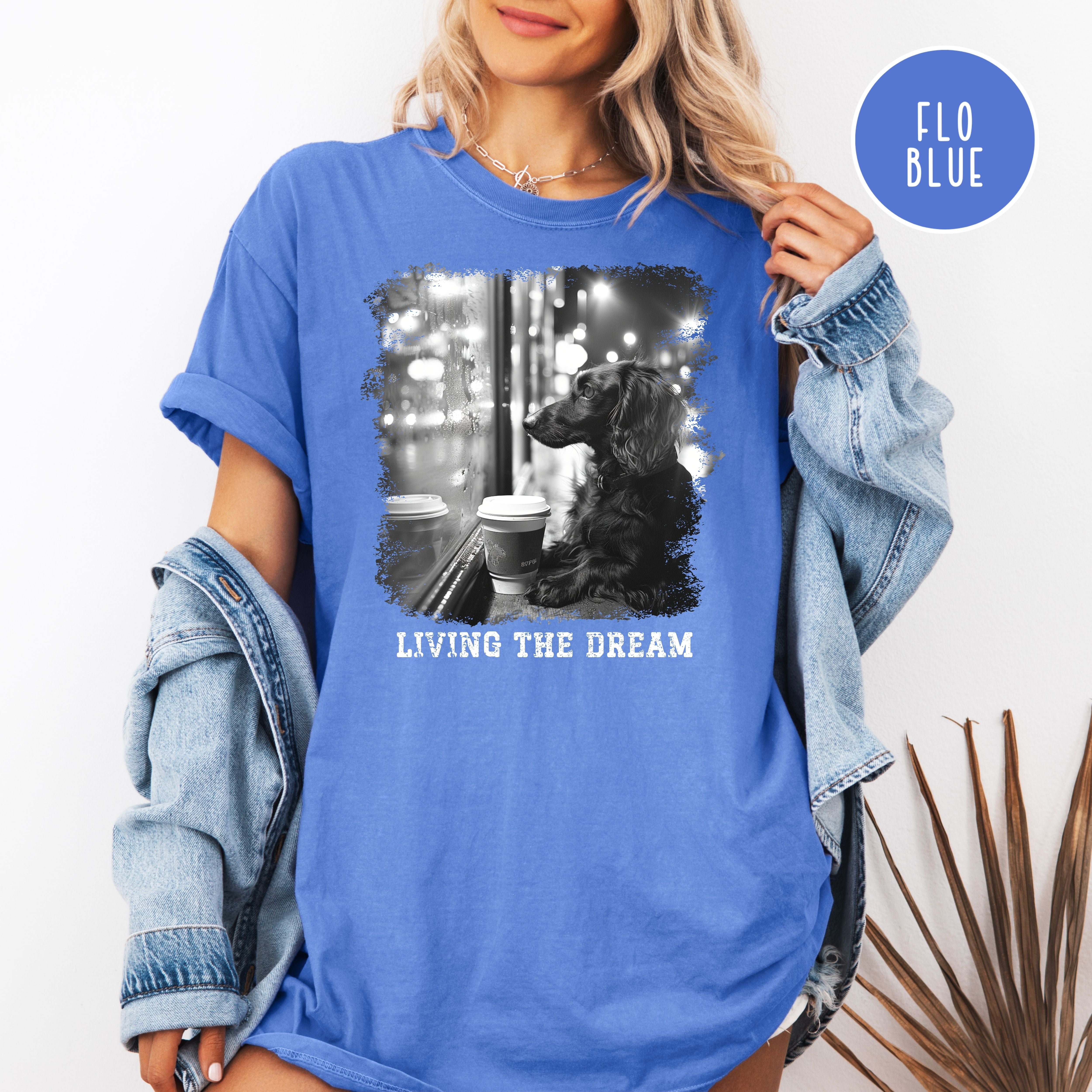 Dachshund Mama Comfort Colors T-Shirt, Doxie Lover Tee Shirt, Living The Dream Wiener Dog Shirt, Sausage Dog, Funny Dog Lover Shirt
