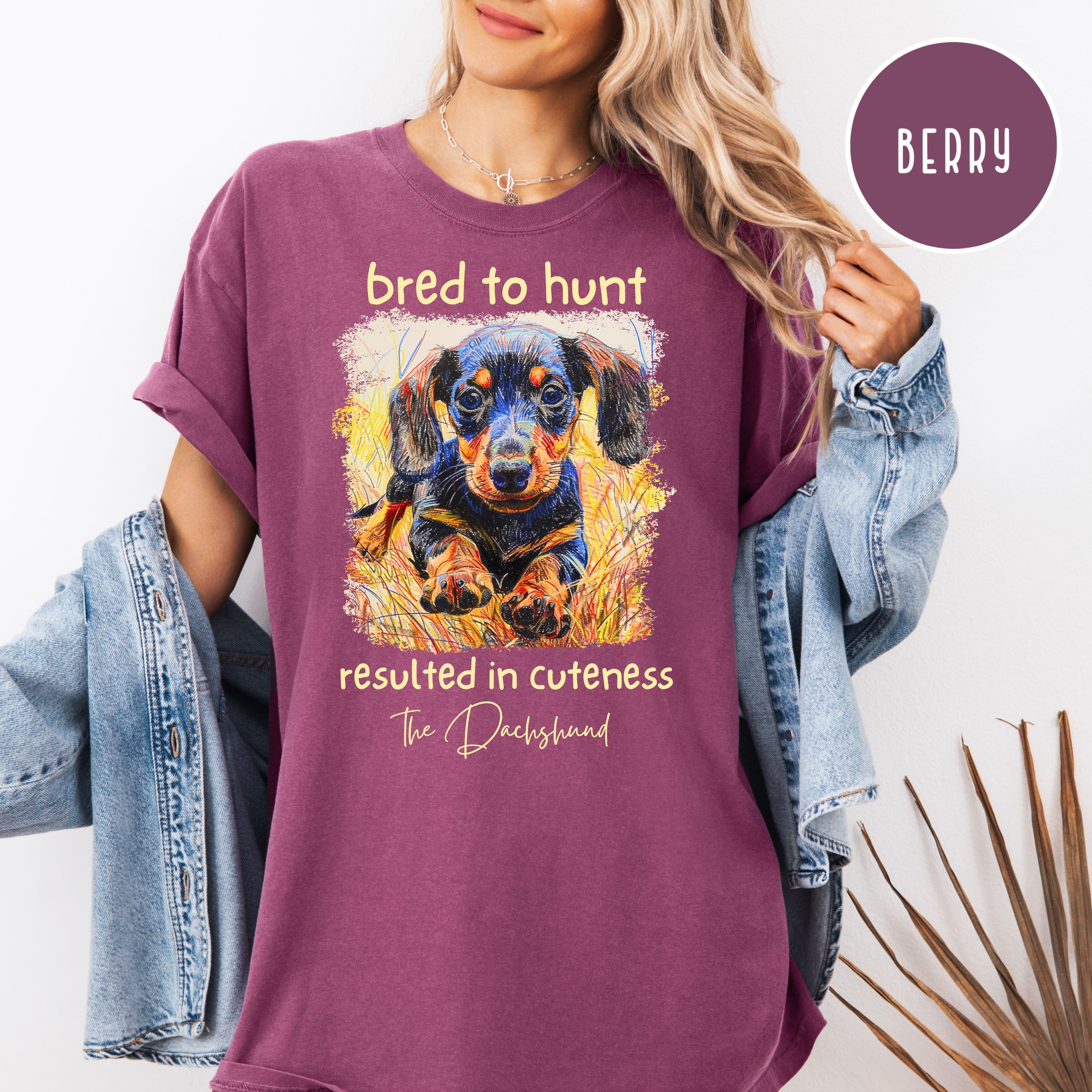 Dachshund Mama Comfort Colors T-Shirt, Doxie Lover Cuteness Shirt, Weiner Dog Lover Shirt, Dachshund Gift Shirt